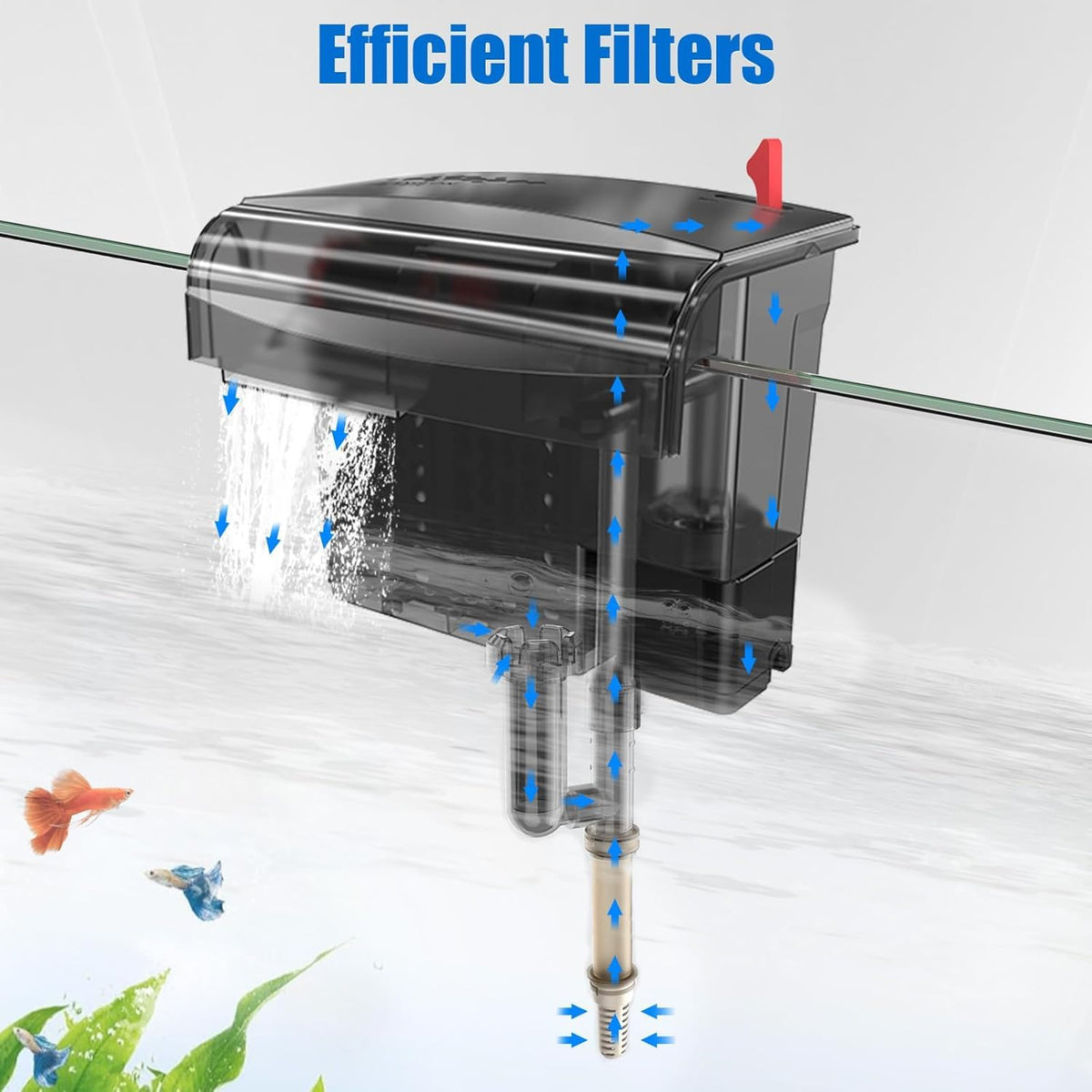AQQA Aquarium Filter 10 30 Gallon Fish Tank Filters with Bio - AQQA Official Imagery - 8
