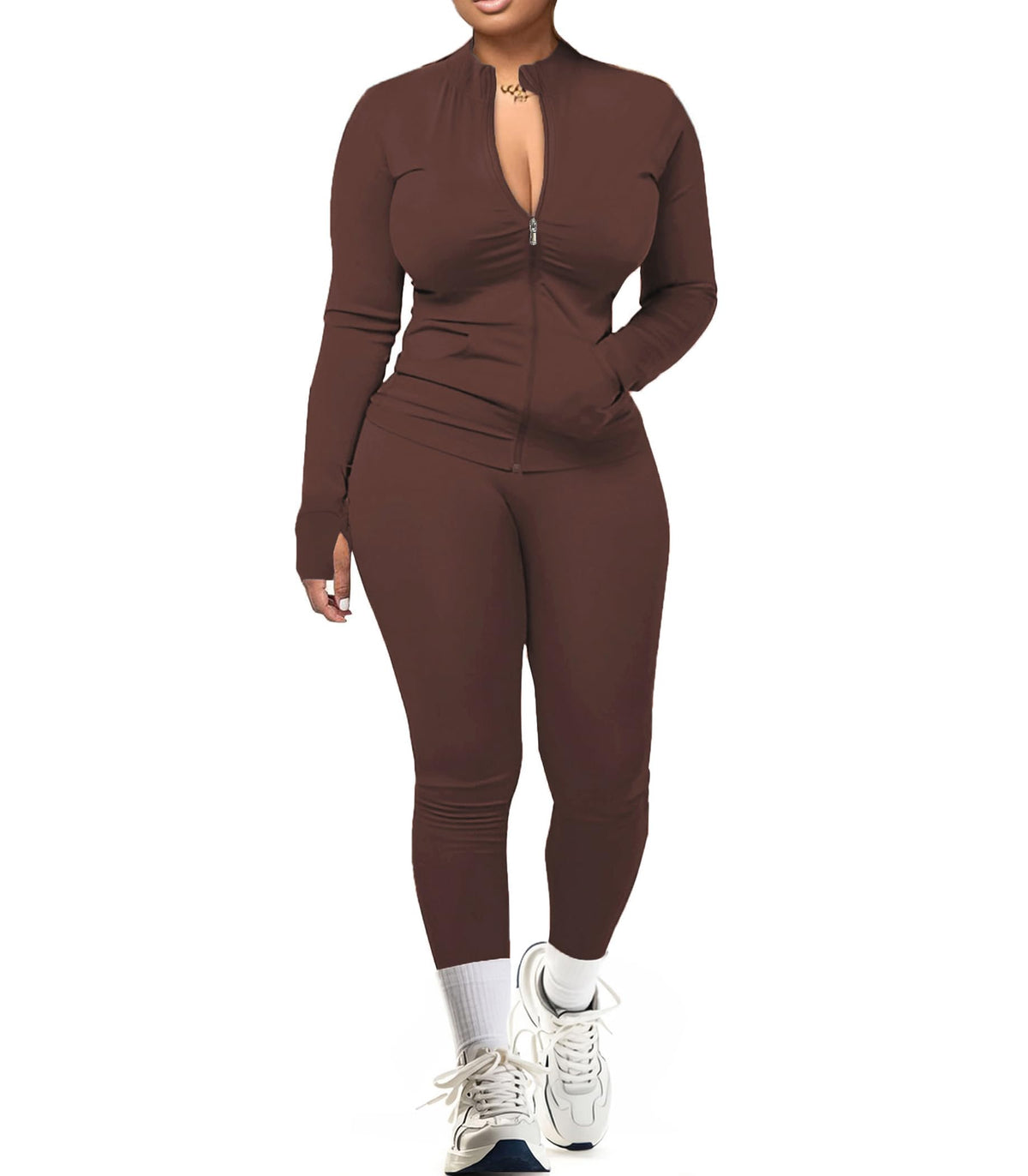 Workout Set for Women 2 Piece Gym Outfit Athletic Tracksuit - UOUA Official Imagery - 8