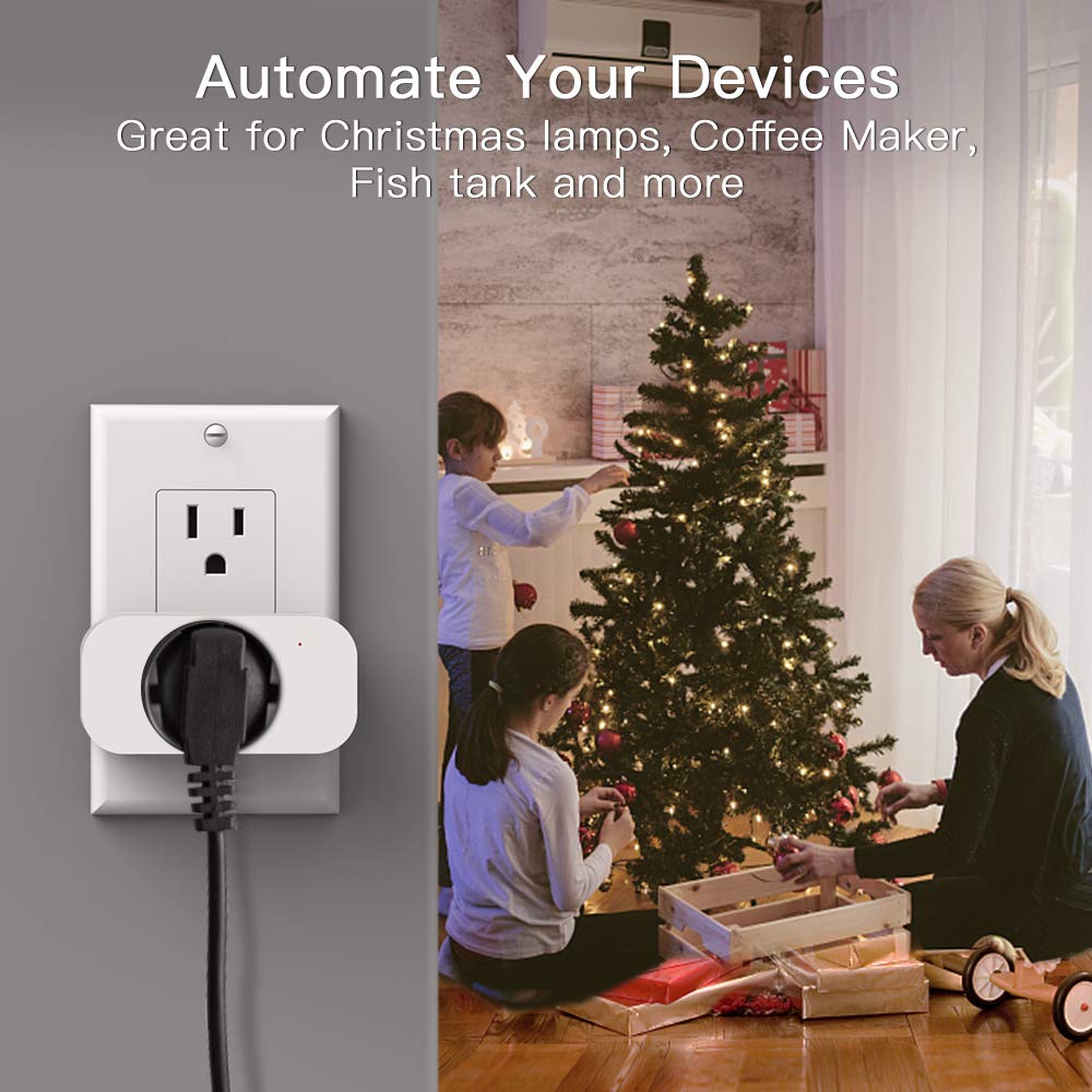 TREATLIFE 4 Pack Smart Plugs that Work with Alexa and Google - TREATLIFE Official Imagery - 3