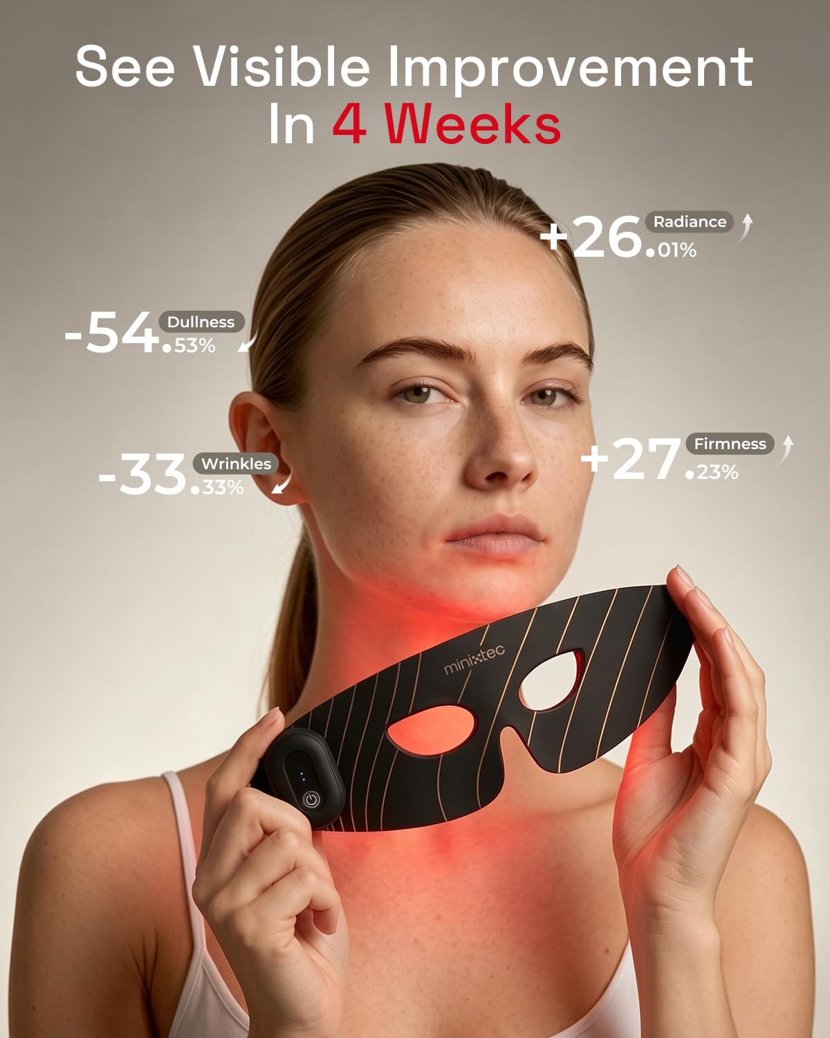 Red Light Therapy Eye Mask LED Under Eye Care with 850nm - MINIXTEC Official Imagery - 3