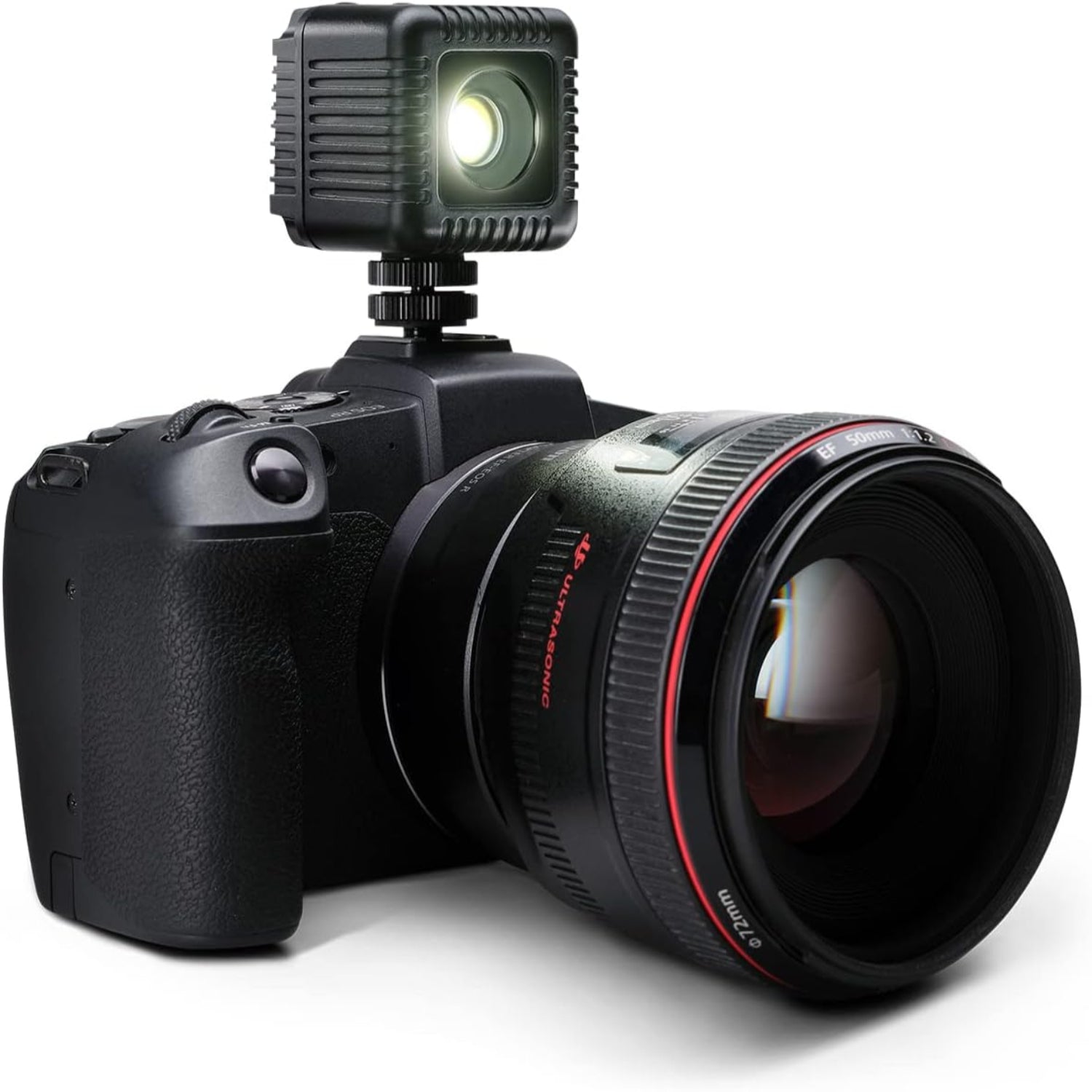 LUME CUBE 2.0 portable waterproof LED cube light with app control, compact design, and adjustable brightness for photography and videography.