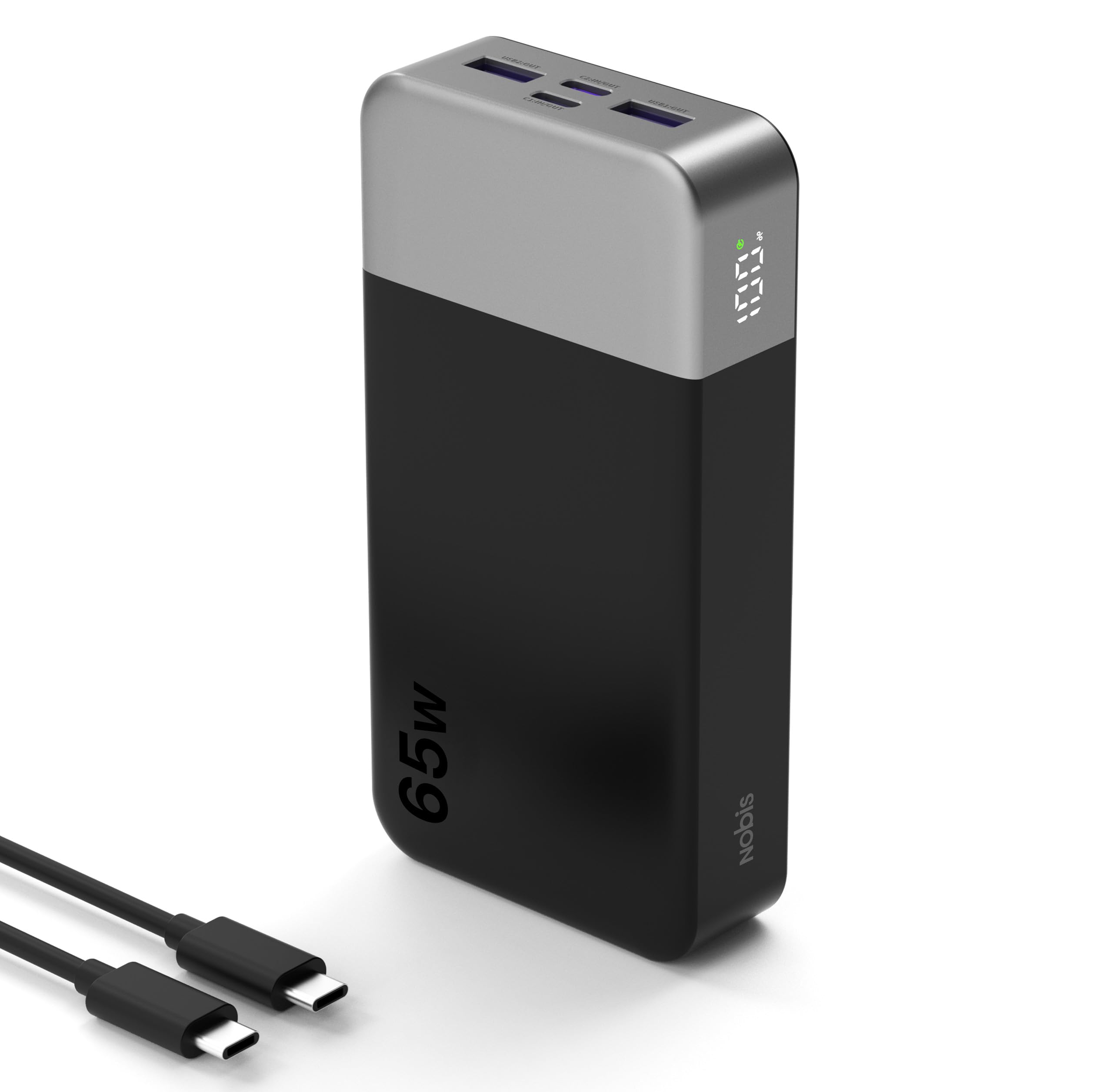 NOBIS 20000mAh Portable Charger 65W Power Bank Fast Charging - NOBIS Official Imagery - 1