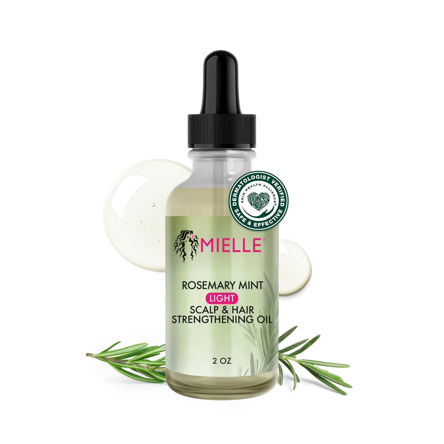 Mielle Organics Rosemary & Mint Light Hair Oil, Split Ends & Dry Scalp - Mielle Organics Official Product View 2