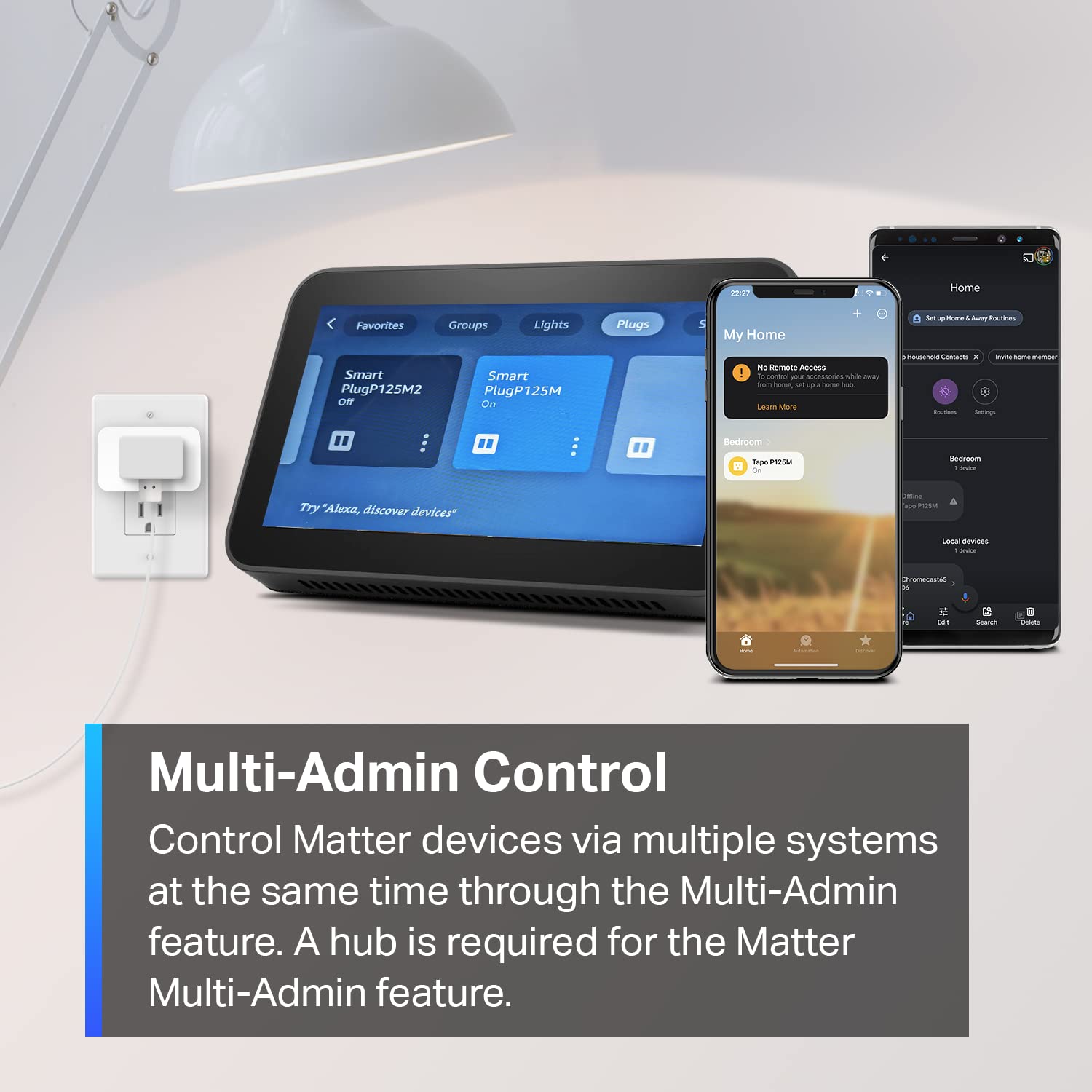 TP-Link Tapo Matter Supported Smart Plug Mini, Compact Design, 15A/1800W Max, Su - Tapo Official Product View 6