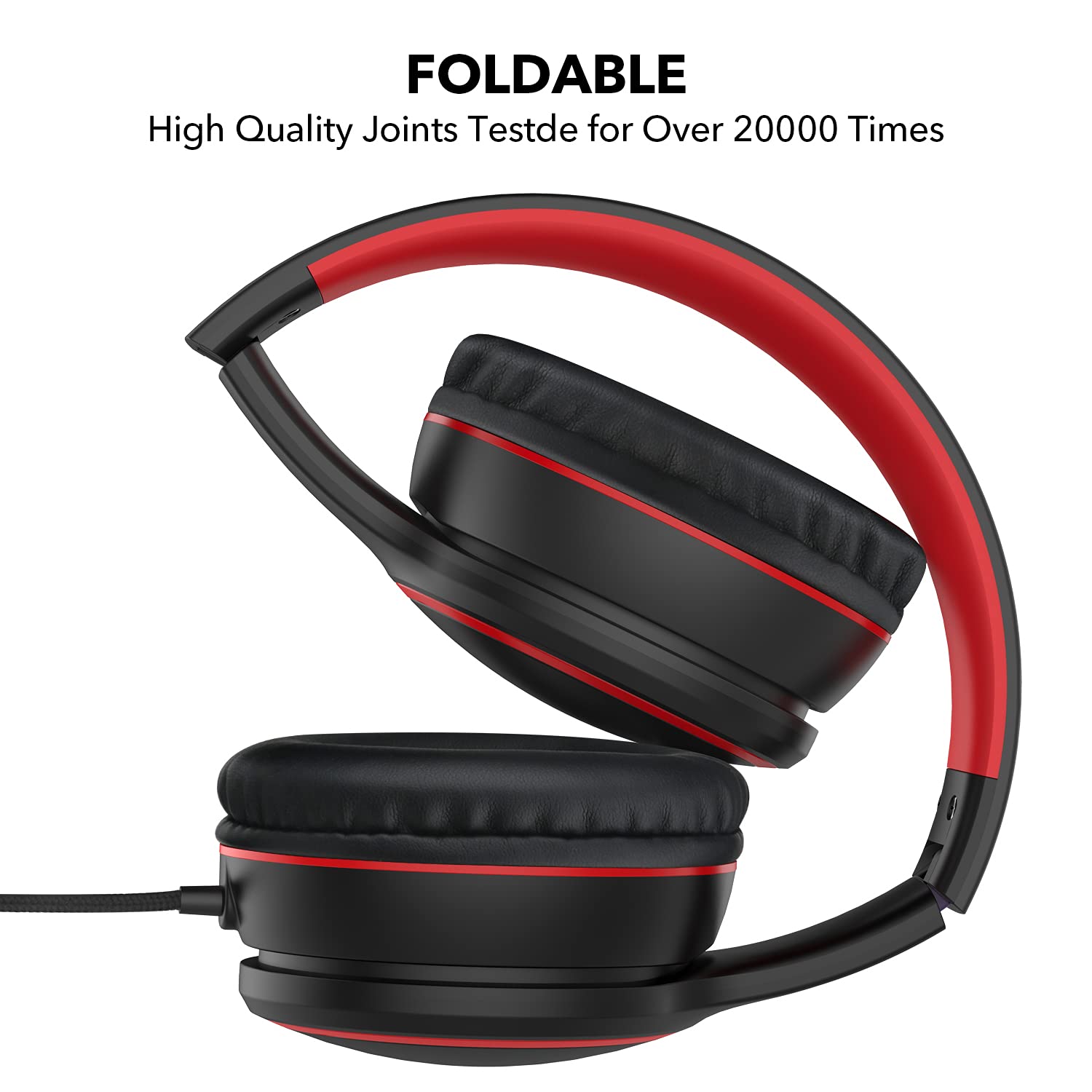 RORSOU R10 Kids Headphones Over-Ear with Microphone, Lightweight - RORSOU Official Product View 3