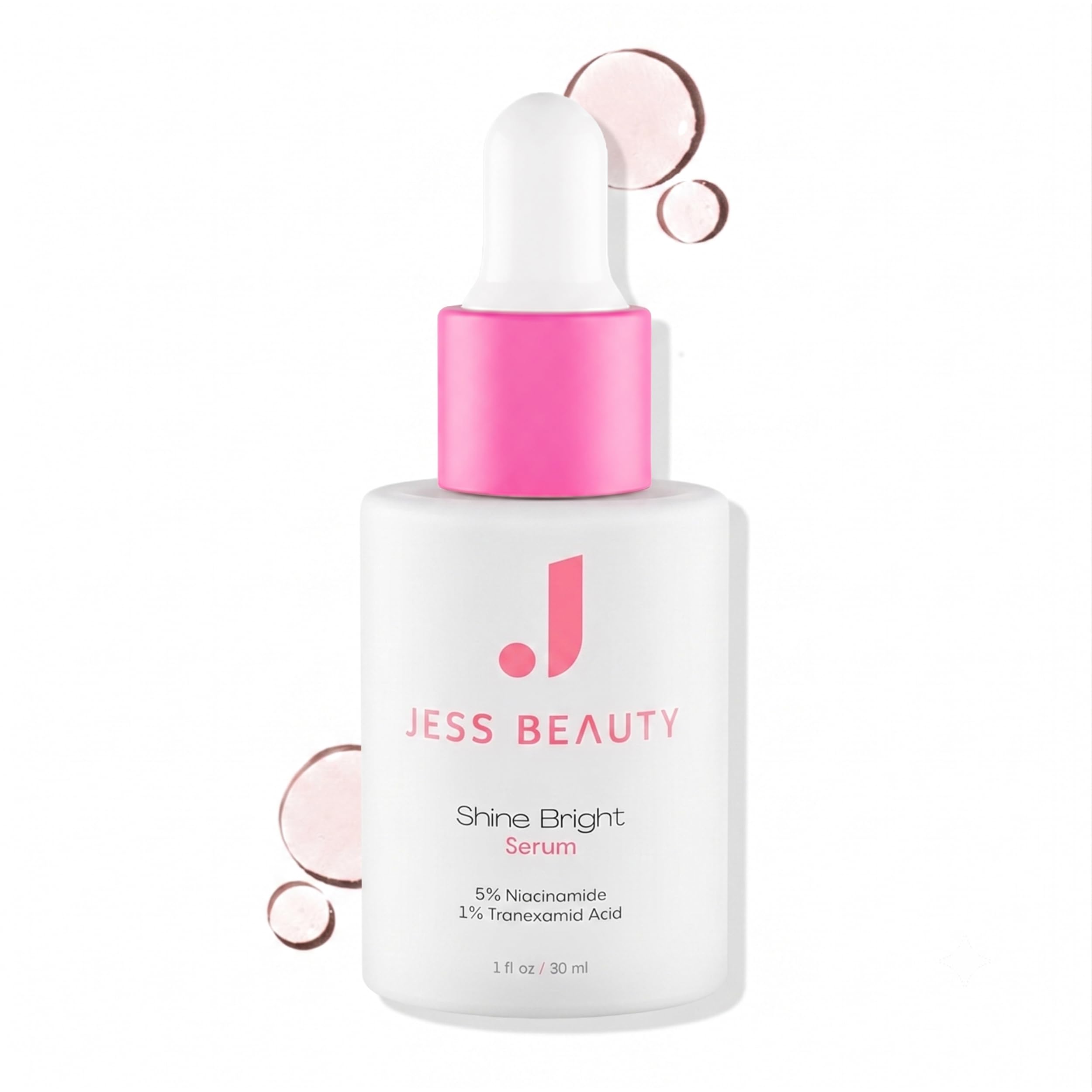 JESS BEAUTY | Shine Bright Serum | Niacinamide & Tranexamic Acid | for Dark Spots, Uneven Skin Tone & Radiant Glow | Hydrating & Brightening, Beta-Glucan & Centella Asiatica | Korean Skincare 1 fl oz - JESS BEAUTY Official Product View 2