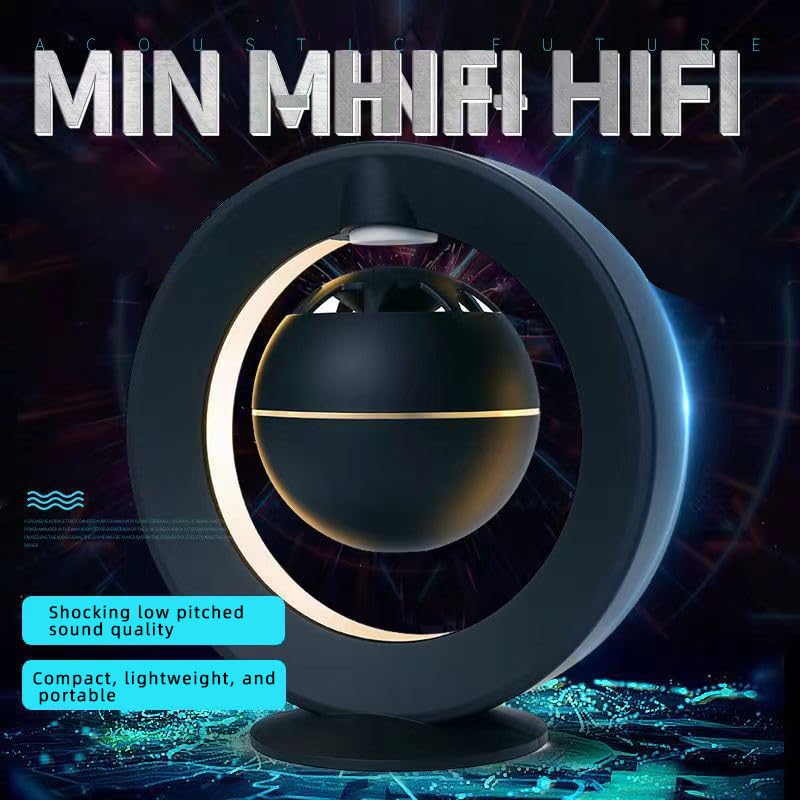 Magnetic Levitation Wireless Speaker, Suspended Floating - Product Imagery