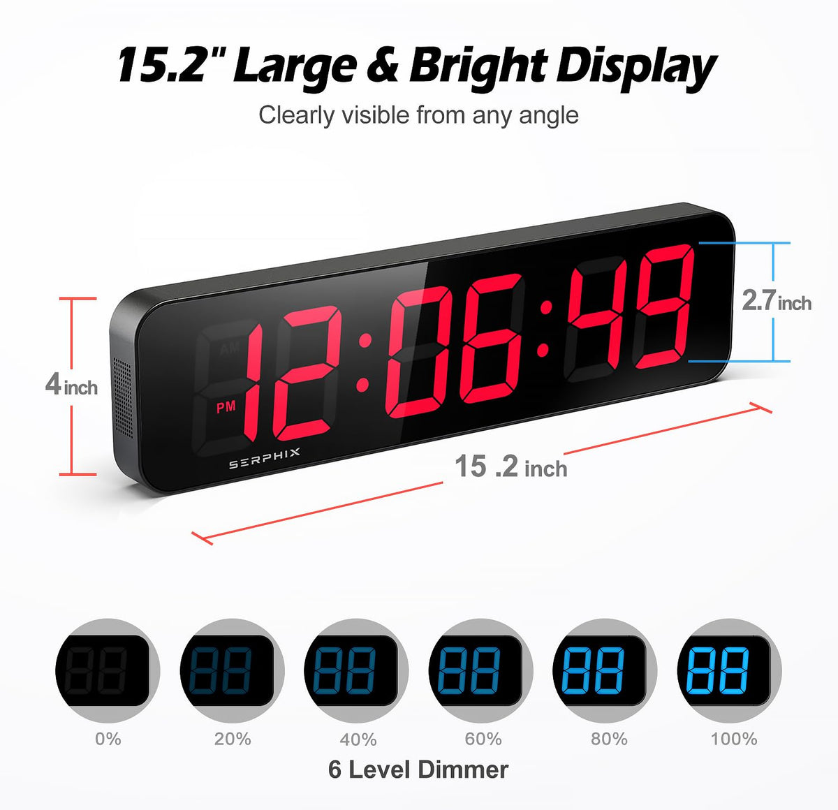 15 2 Gym Timer App Remote Control Gym Clock for Home Garage - SERPHIX Official Imagery - 3