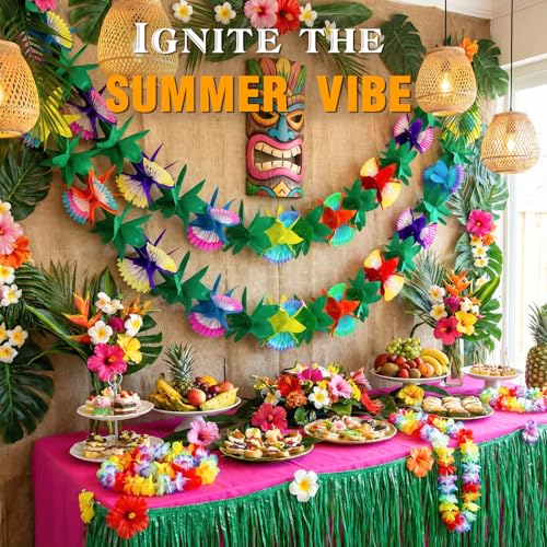 FUTUREPLUSX 2 Pack Tropical Garland Party Decorations, 20ft - Product Imagery