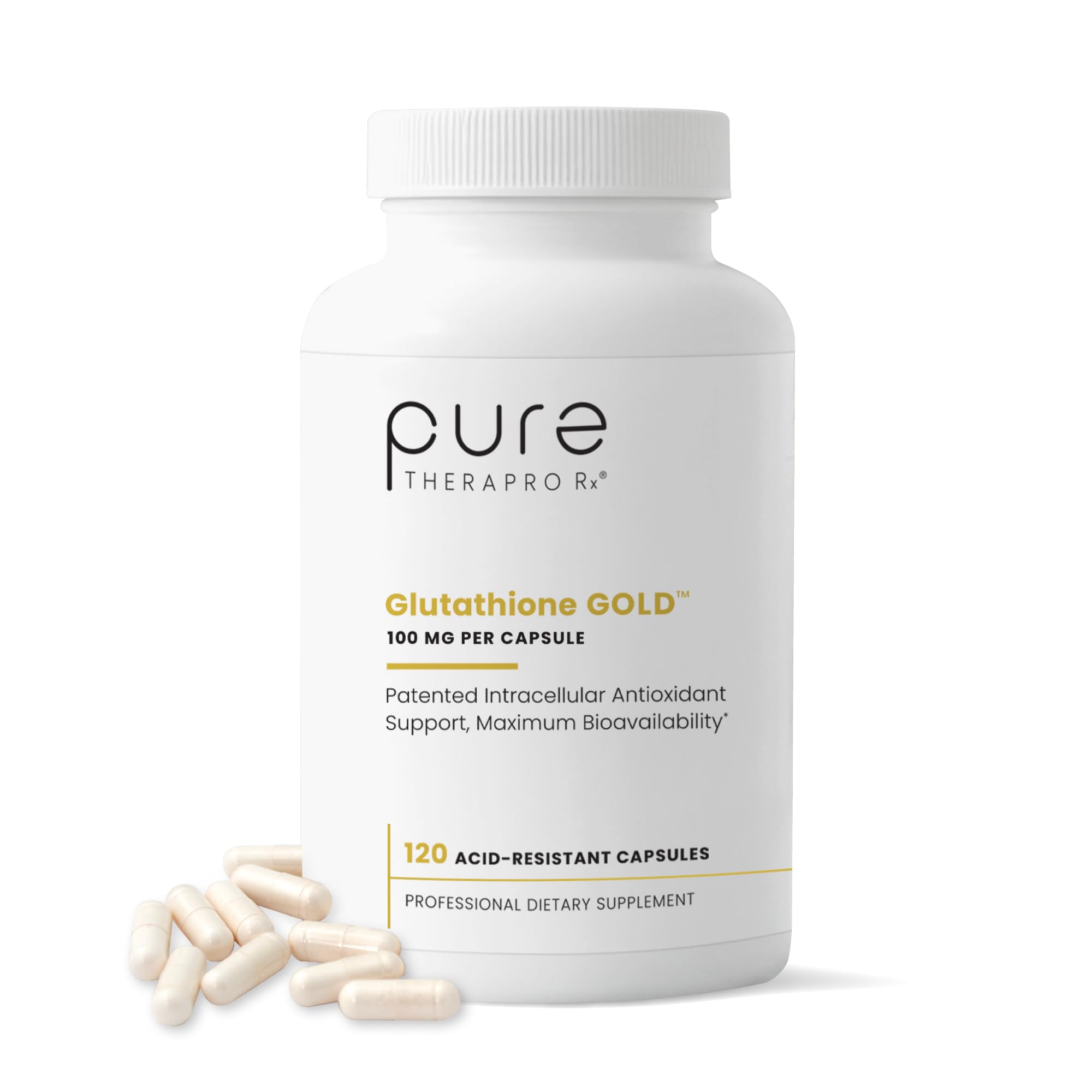 Pure Therapro Rx S-Acetyl Glutathione Capsules, 100 mg, EMOTHION, - Pure Therapro Rx Official Product View 1