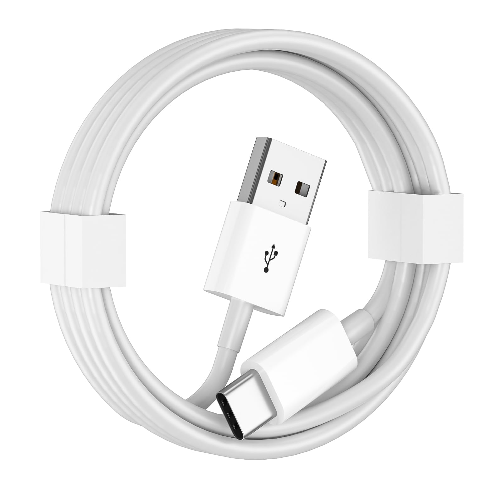 Snisre USB A to USB C Carplay cable for iPhone 15/16/17 and iPad, white 3-foot electronic charging cable for car and device use.