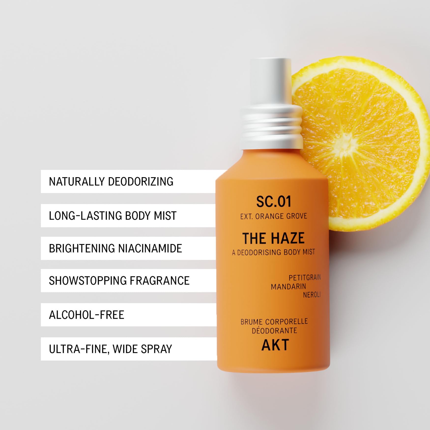 AKT The Haze Natural Deodorising Body Mist SC 01 Orange - AKT Official Imagery - 4