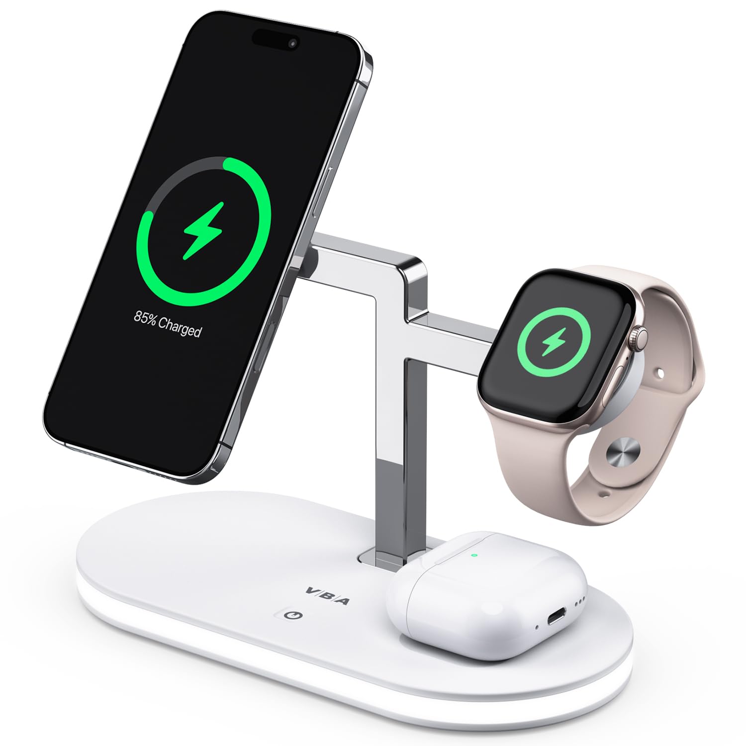 VBA 4 in 1 Wireless Charging Station for Apple MagSafe Charger,Fast Charging Mag - VBA Official Product View 1