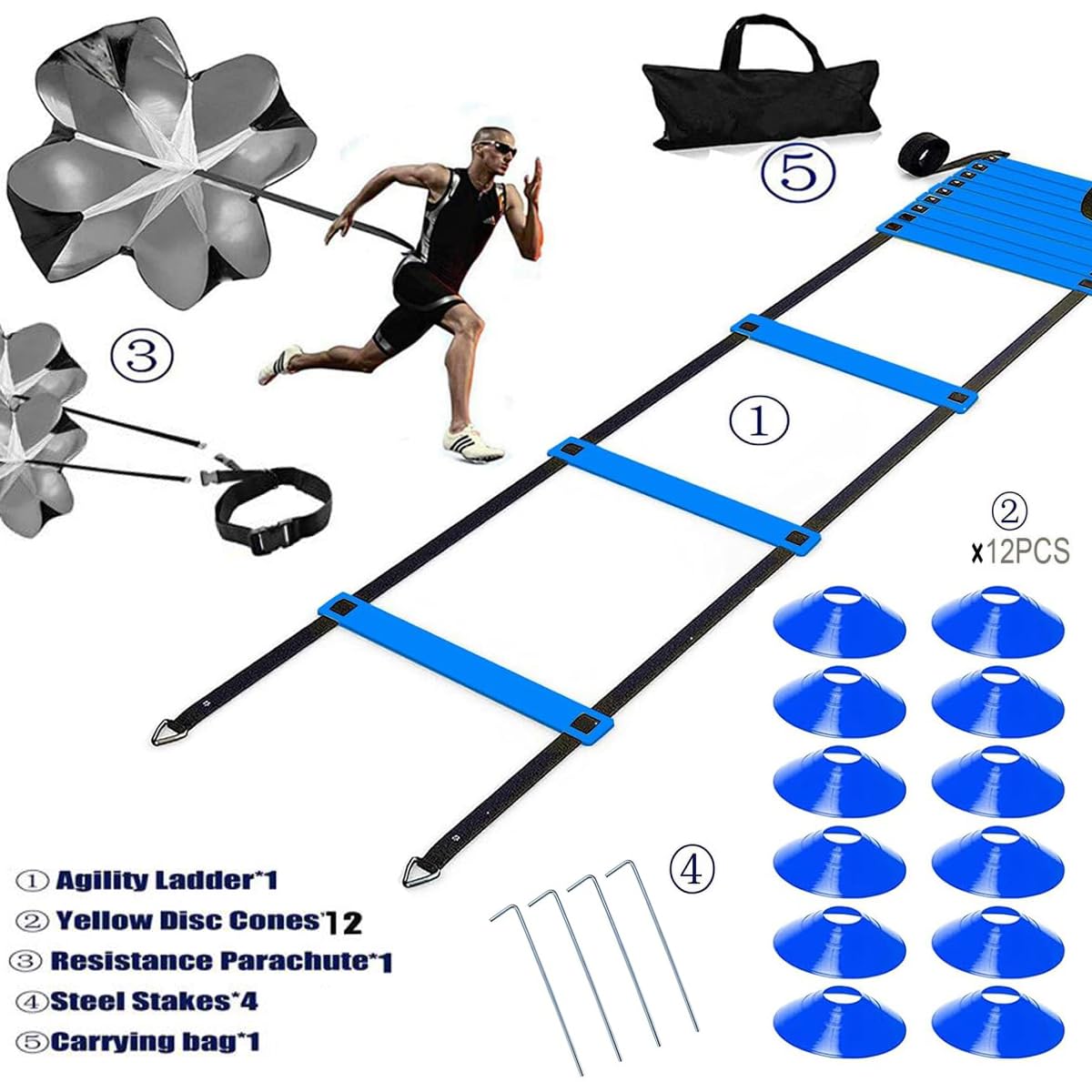 20ft Sports Agility Ladder Agility Training Equipment for - XINXIANG Official Imagery - 3