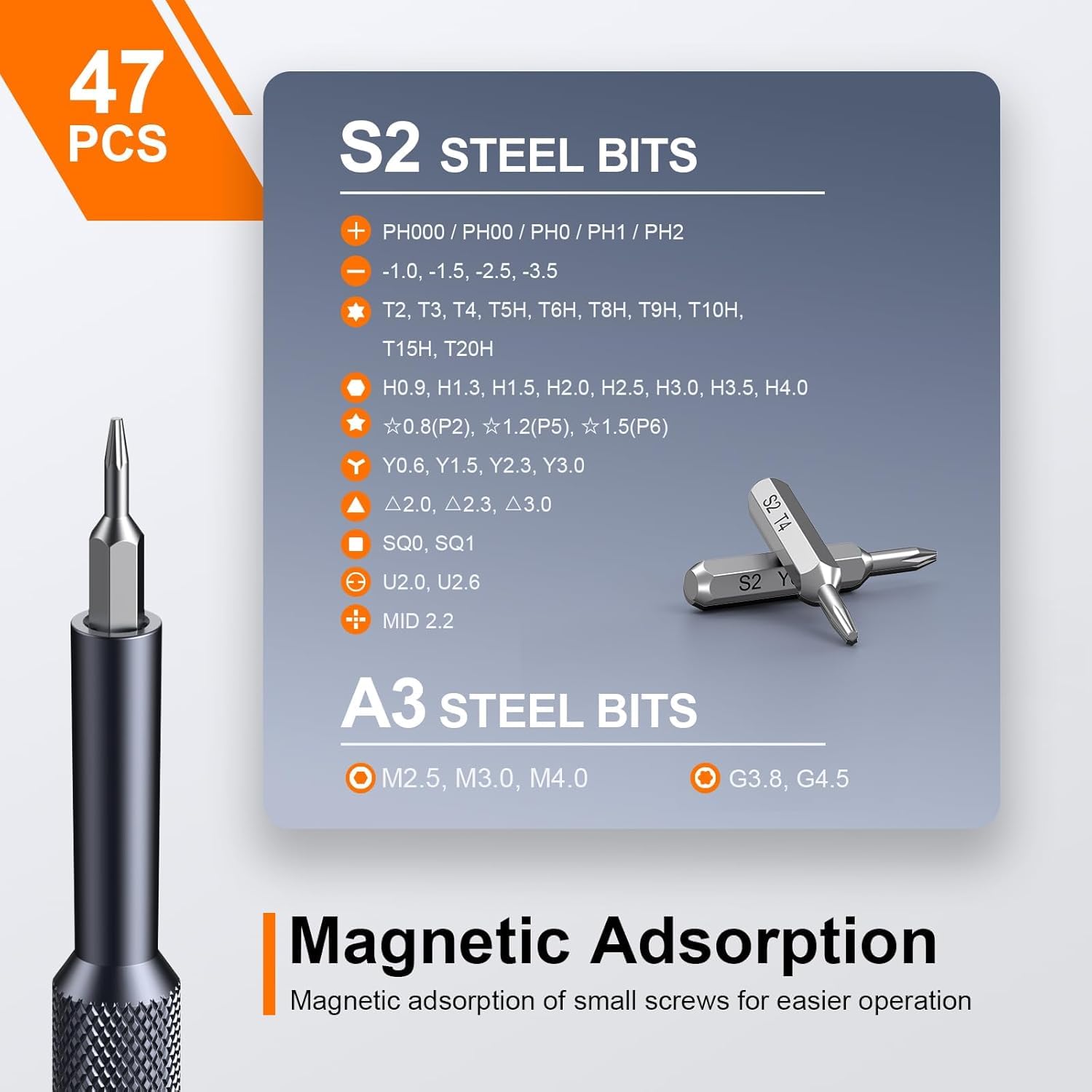 JOREST 50 in 1 Precision Screwdriver Set with Security Torx, Magn by Jorest - Angle View 3