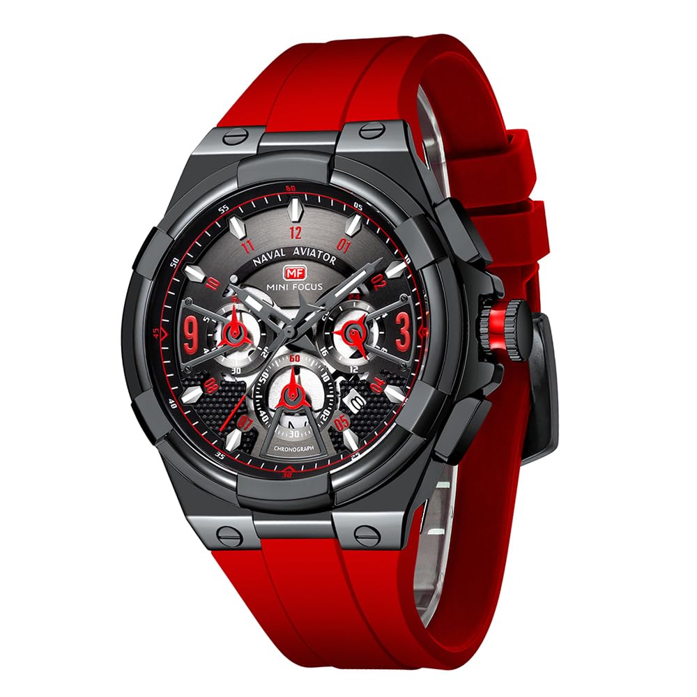 MF MINI FOCUS Mens Watches Unique Hollow Casual Wrist Watch - Product Imagery