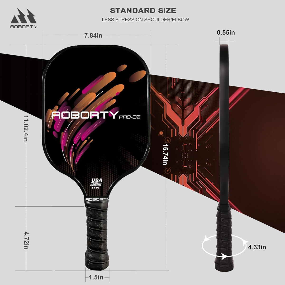 AOBORTY Pickleball Paddles 4 Pack - AOBORTY Official Imagery - 3