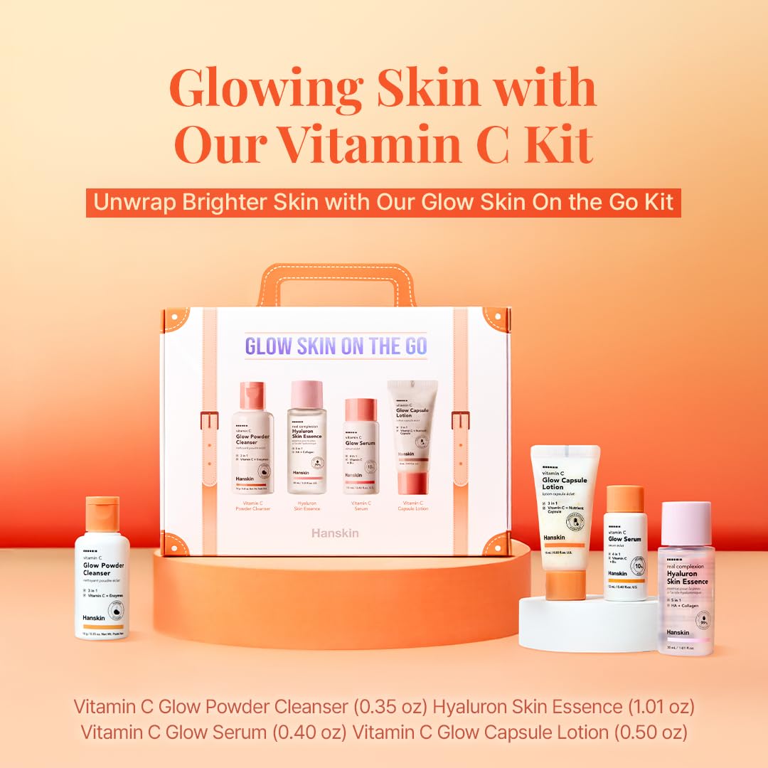 Hanskin Glow Skin On the Go Kit–Brightening &amp; Hydrating Mini - Hanskin