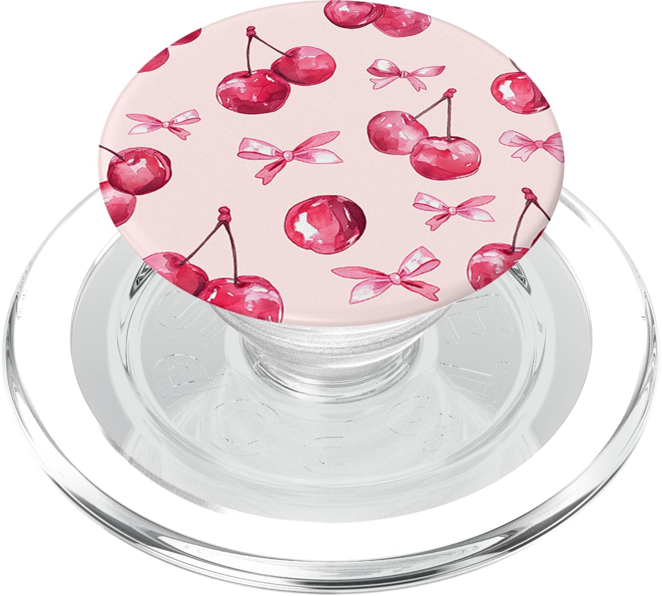 Cute Red Cherry Fruit Pattern Design Coquette Cherry and Pink Bow PopS - View 7
