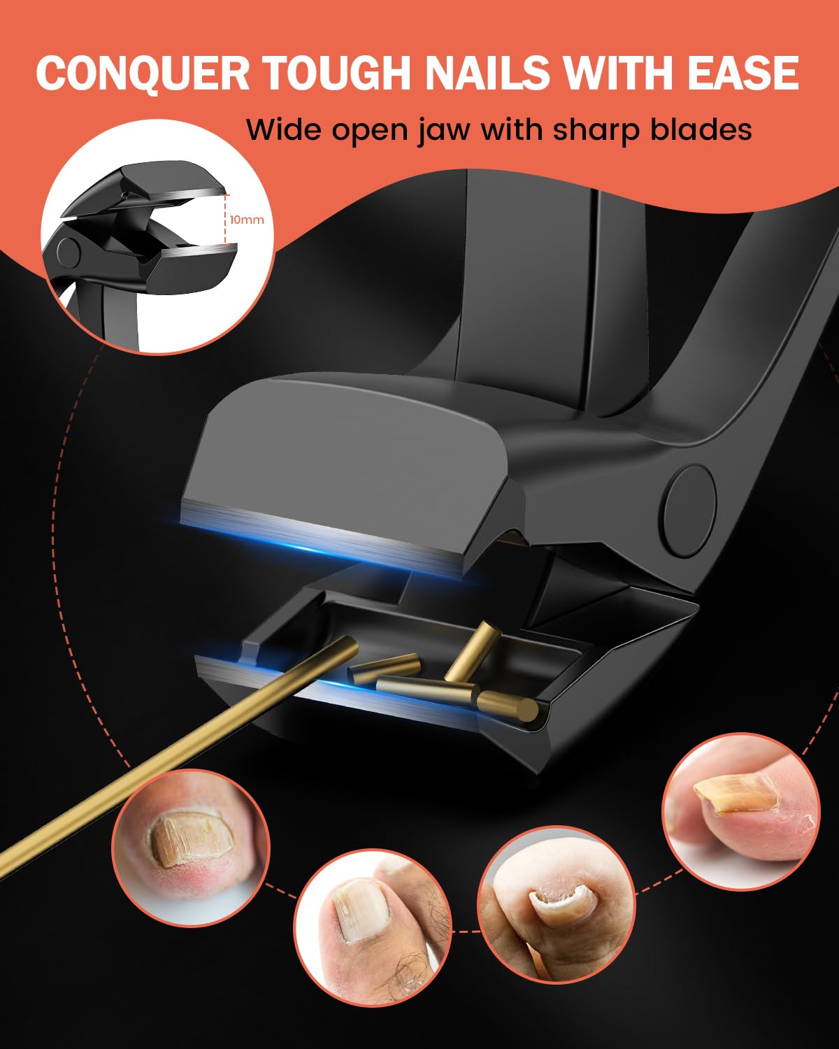 BEZOX Toe Nail Clippers for Thick Nails for Seniors - View 5