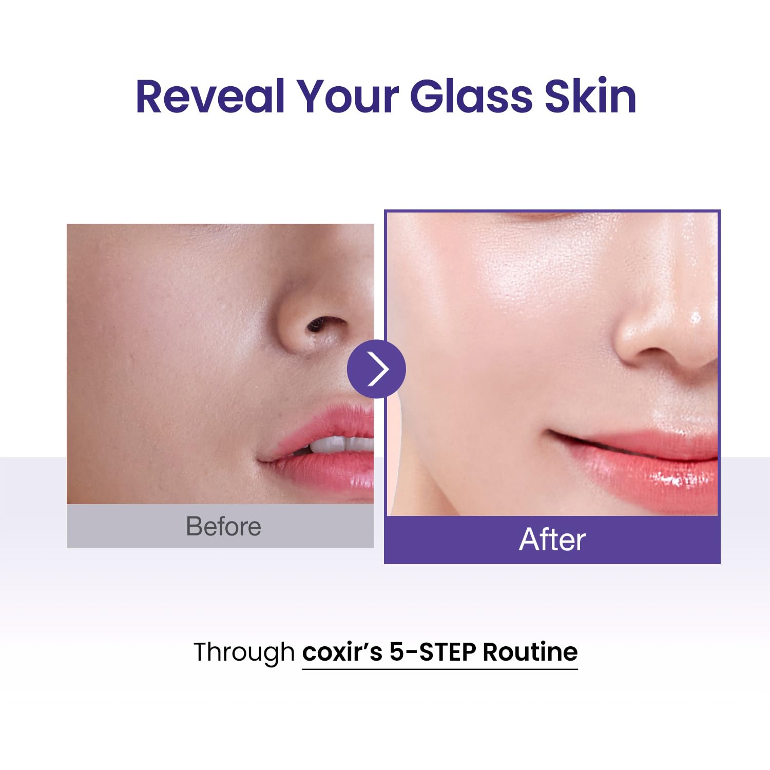 coxir Seoul Glow Korean Skincare Gift Set, 5-Step Routine - coxir