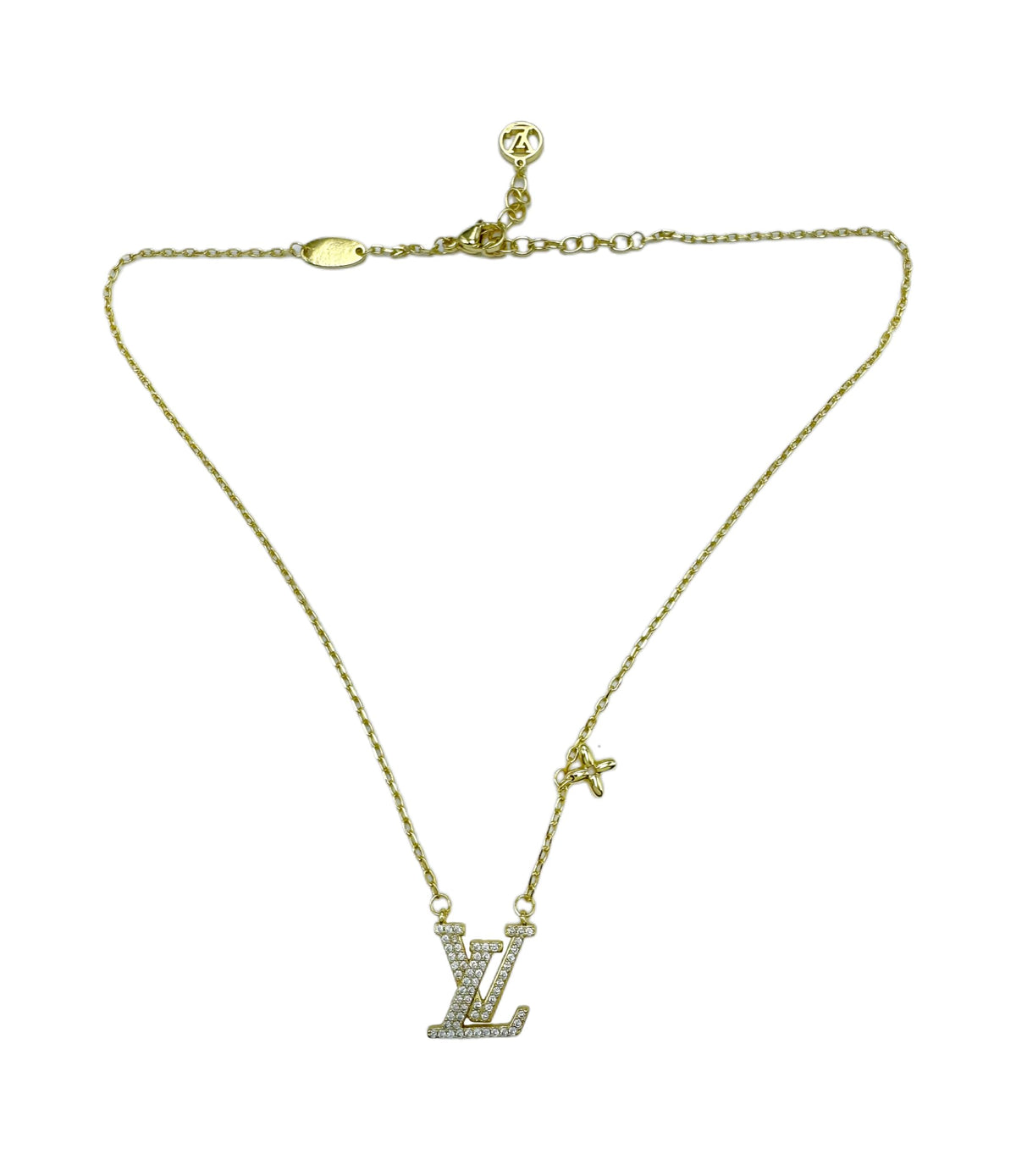 Iconic Necklace with Crystal Monogram Pendant - HILACE Official Imagery - 3