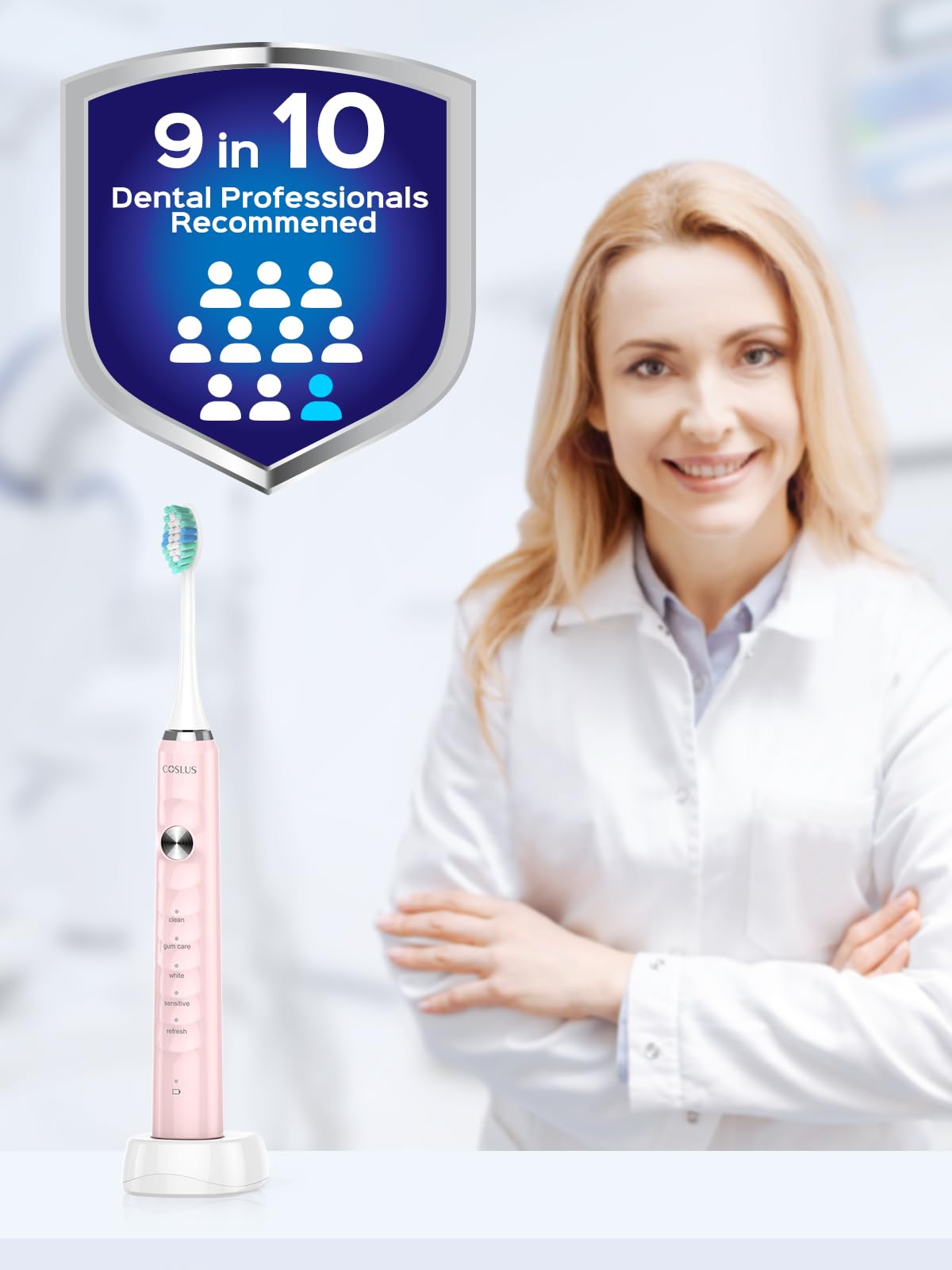 COSLUS Water Dental Flosser Teeth Pick Portable Cordless - COSLUS Official Imagery - 7