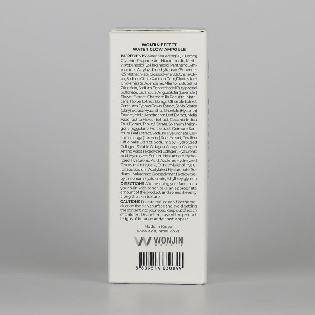 WONJIN EFFECT Water Glow AMPOULE 1.76 fl Oz, Moisturizing, - Wonjin Effect