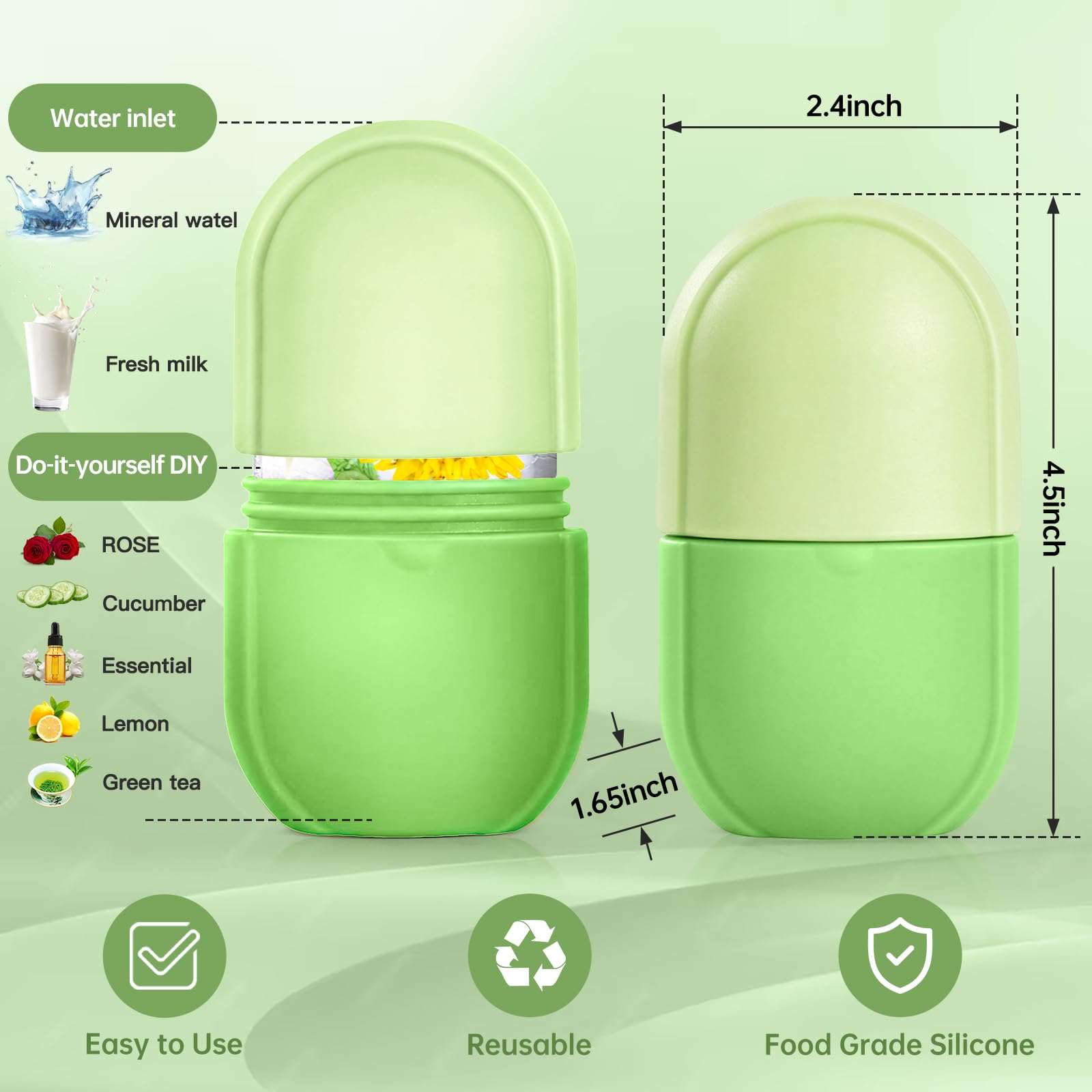IMEASY ice roller and gua sha skin care tool for face and neck, featuring smooth, ergonomic design for facial massage and skin cooling.