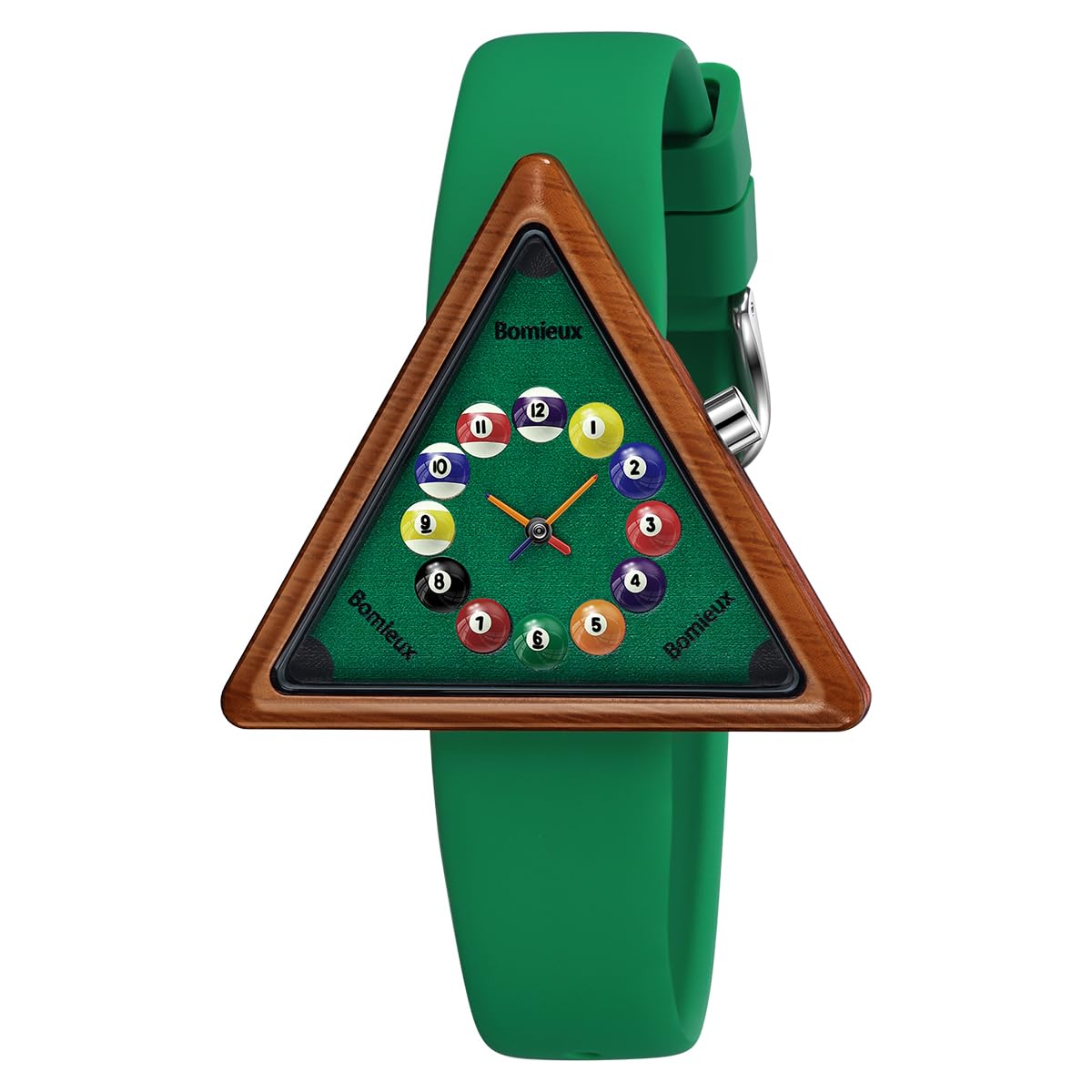 Bomieux Billiards-Inspired Analog Watch, Triangular Dial, for Men and - View 9