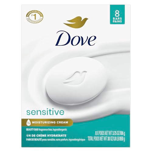 Dove Beauty Bar Soap Sensitive, 8 Bars for Sensitive Skin, Fra... - Elefair Tech Official Product View 1
