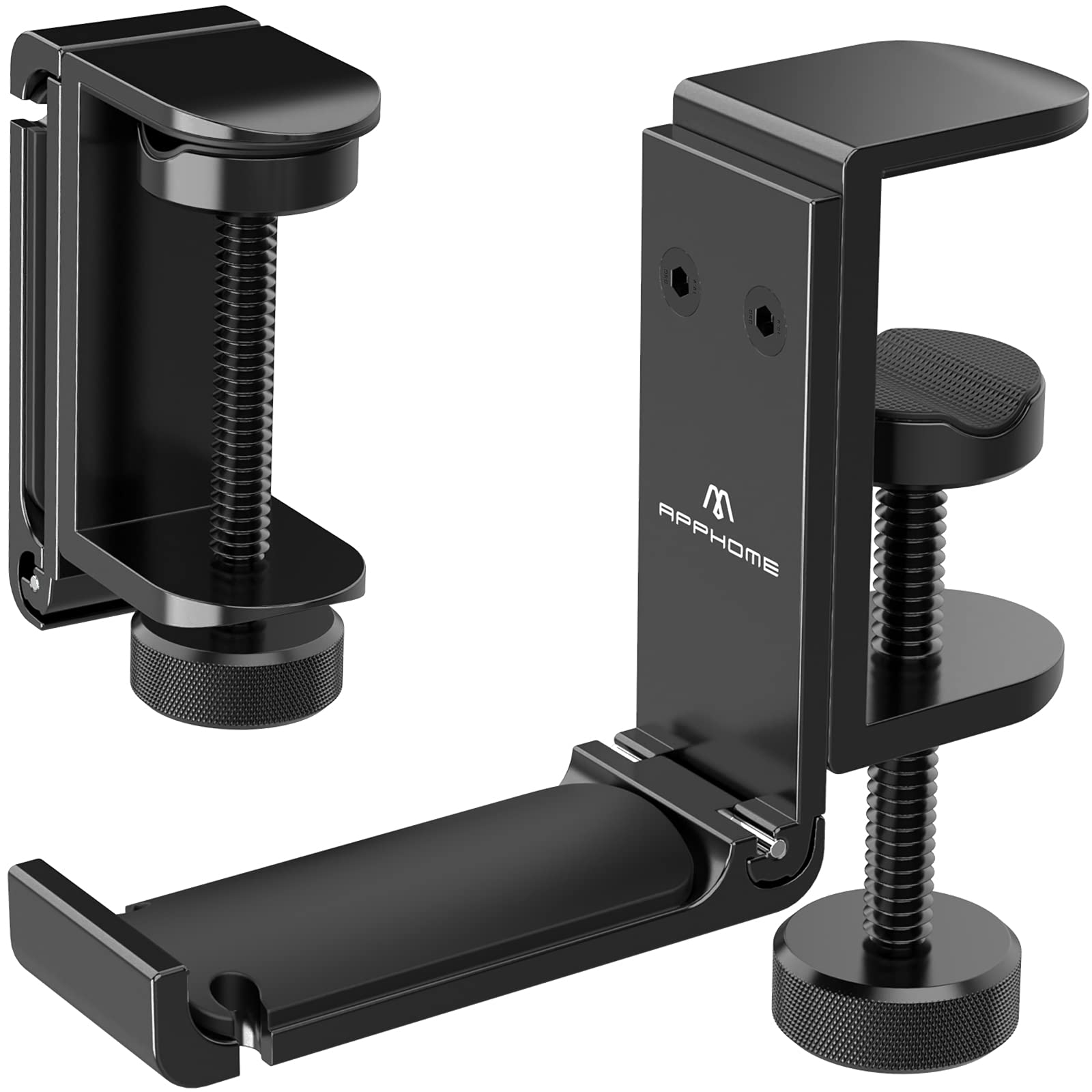 Foldable Under-Desk Headphone Hook with Cable Organizer