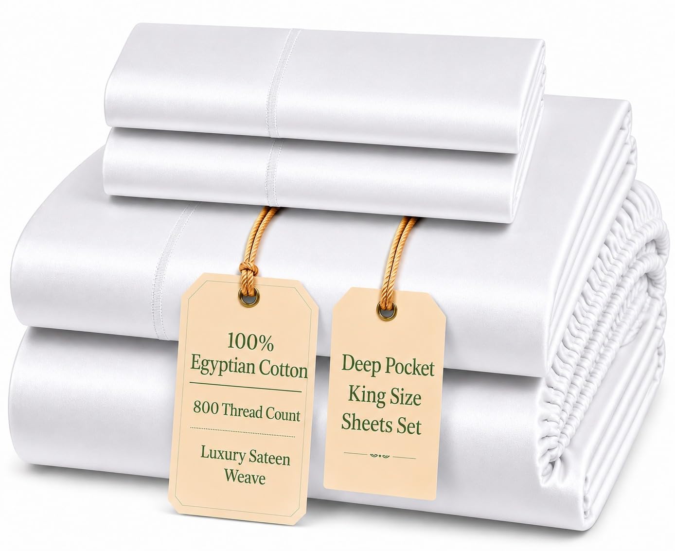 CHATEAU HOME COLLECTION 100% Egyptian Cotton Sheets King Size She - CHATEAU HOME COLLECTION Official Product View 1