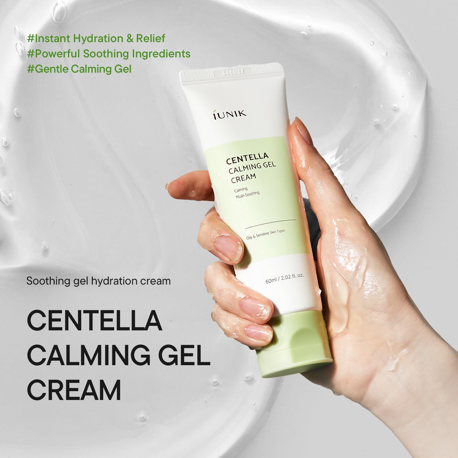 IUNIK Centella Calming Gel Cream - Moisturizer for Soothing 2.02 fl oz - IUNIK Official Product View 7