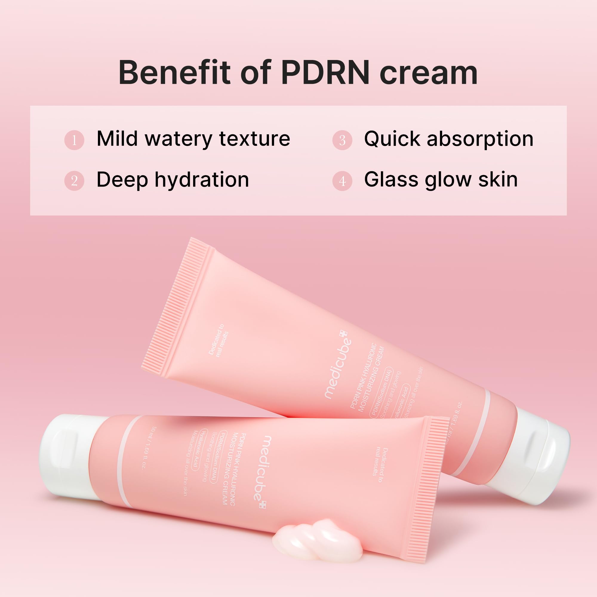 medicube Rose PDRN Pink Hyaluronic Moisturizing Cream - medicube Official Product View 5