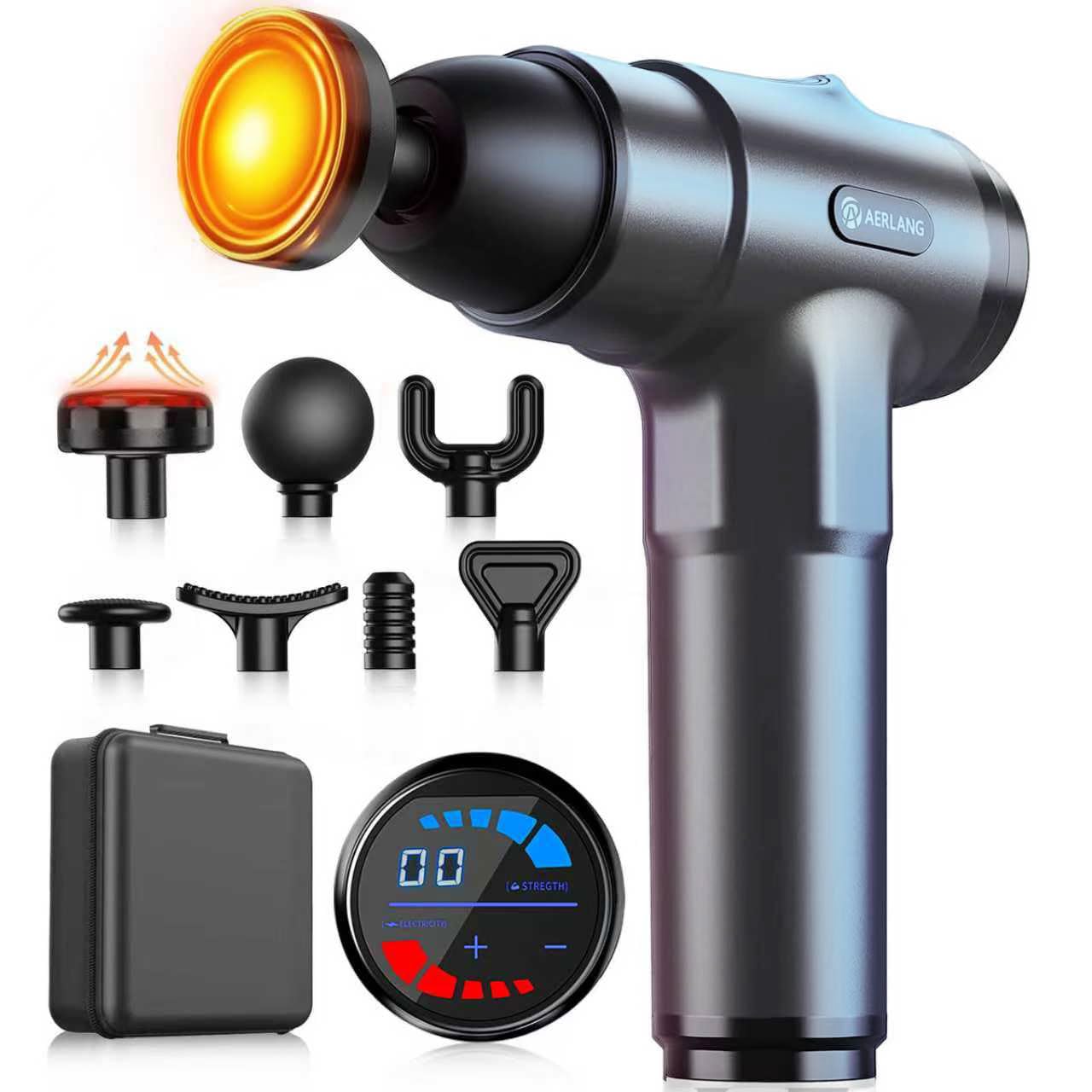 AERLANG Massage Gun with Heat Massager Deep Tissue Muscle Massage - AERLANG Official Product View 9