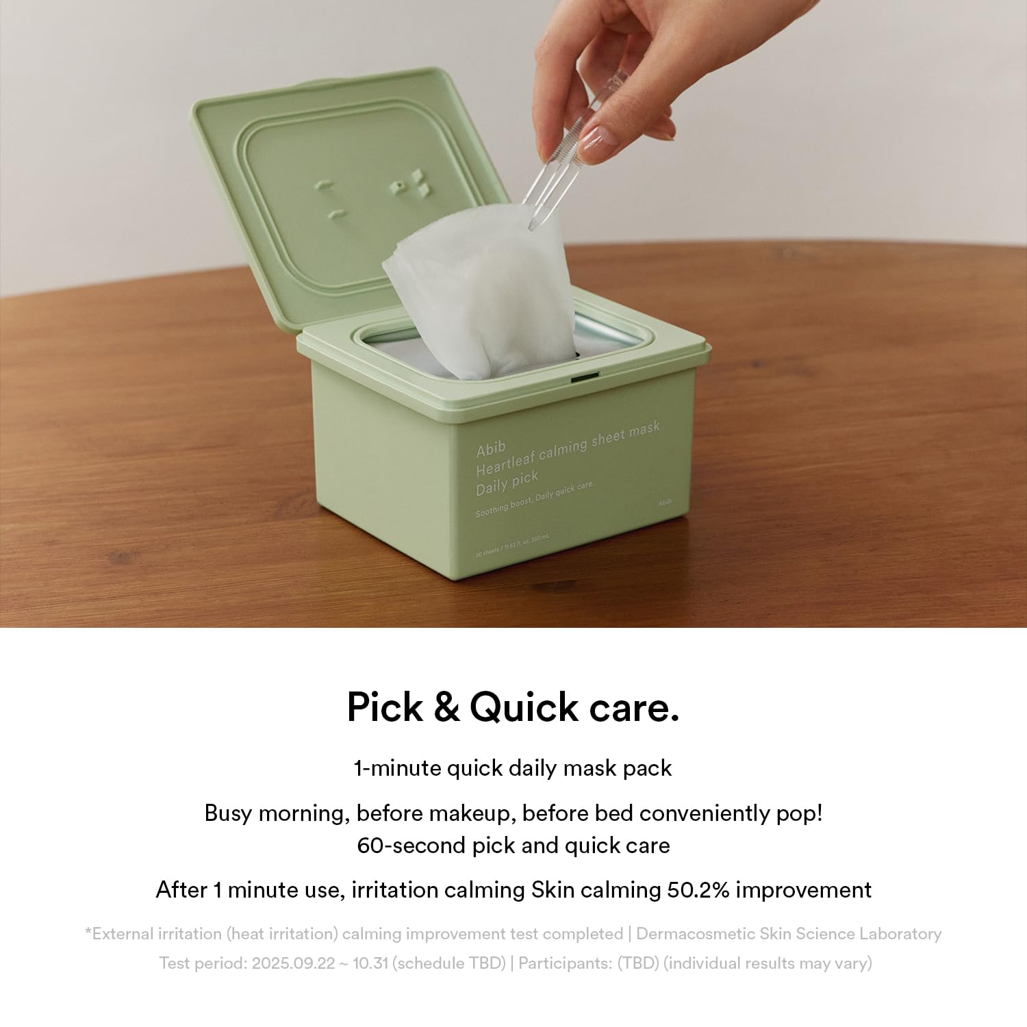 Abib Heartleaf Sheet Mask Daily Pick 30 Sheets Korean - Abib Official Product Imagery - 3