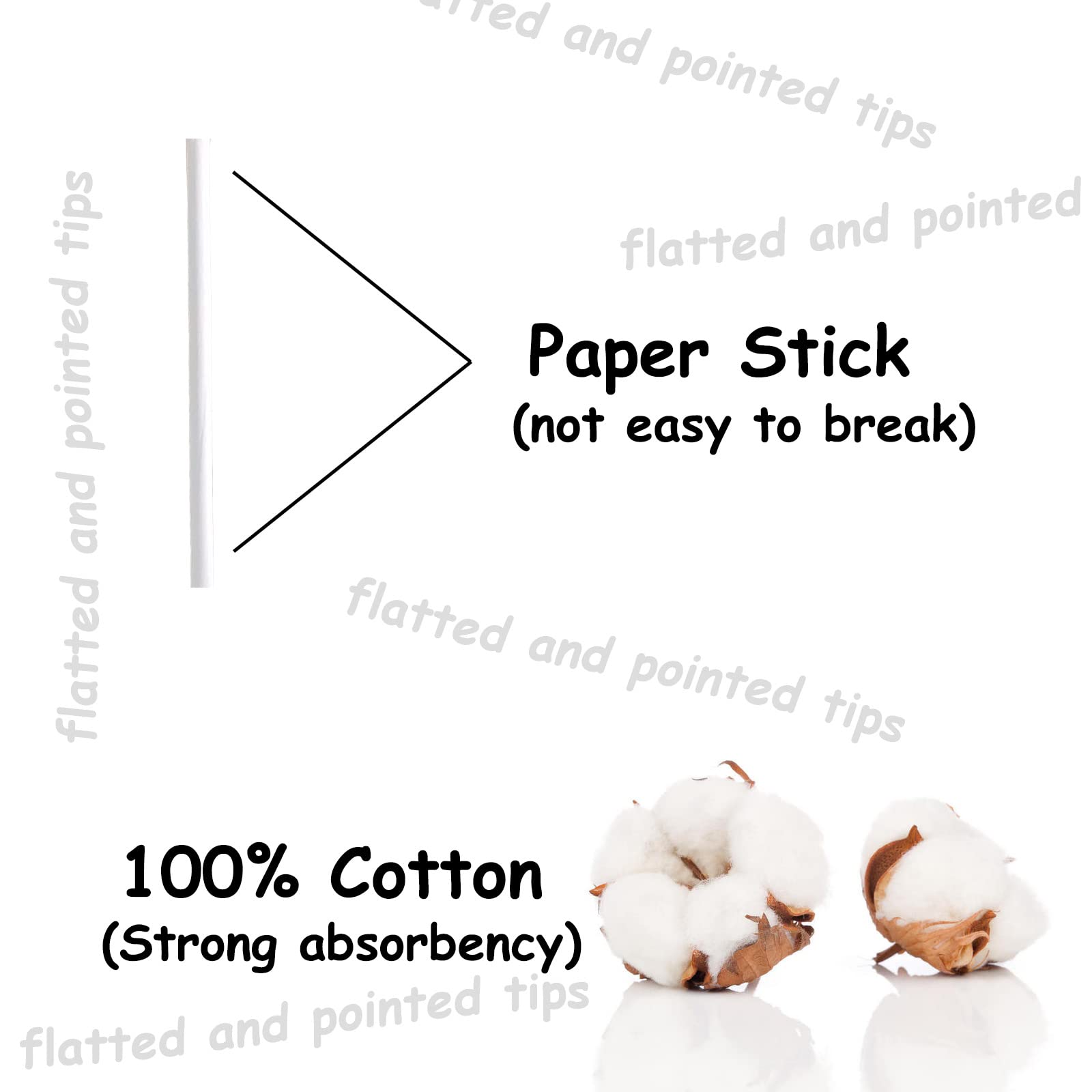 Precision Makeup Cotton Swabs Double Ended XL Cotton Buds - Quanzhou Chenchenchen E-Commerce Co.,Ltd Official Product Imagery - 6