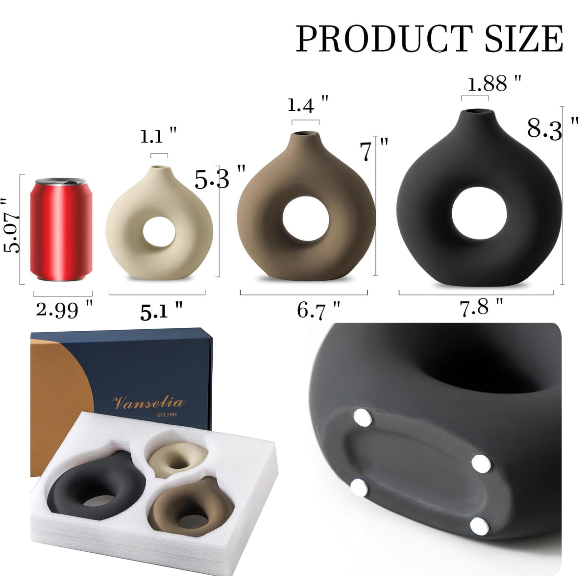 Ceramic Vase Home Table Decor - Vanselia Official Imagery - 4