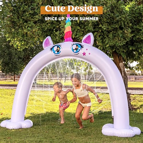 Sloosh Inflatable Ride a Unicorn Costume Sprinkler Arch - Water - Product Imagery