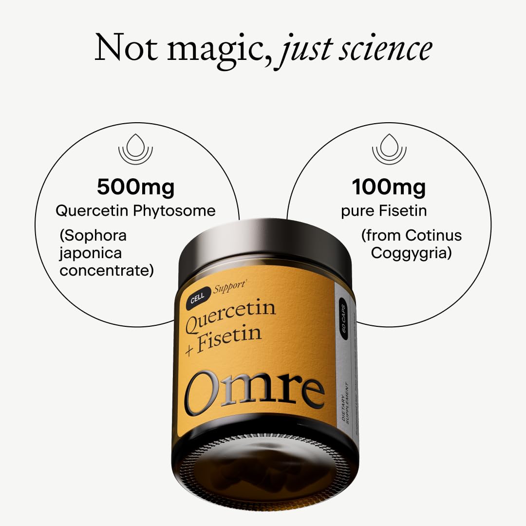 OMRE Quercetin & Fisetin Senolytic Supplement 500mg