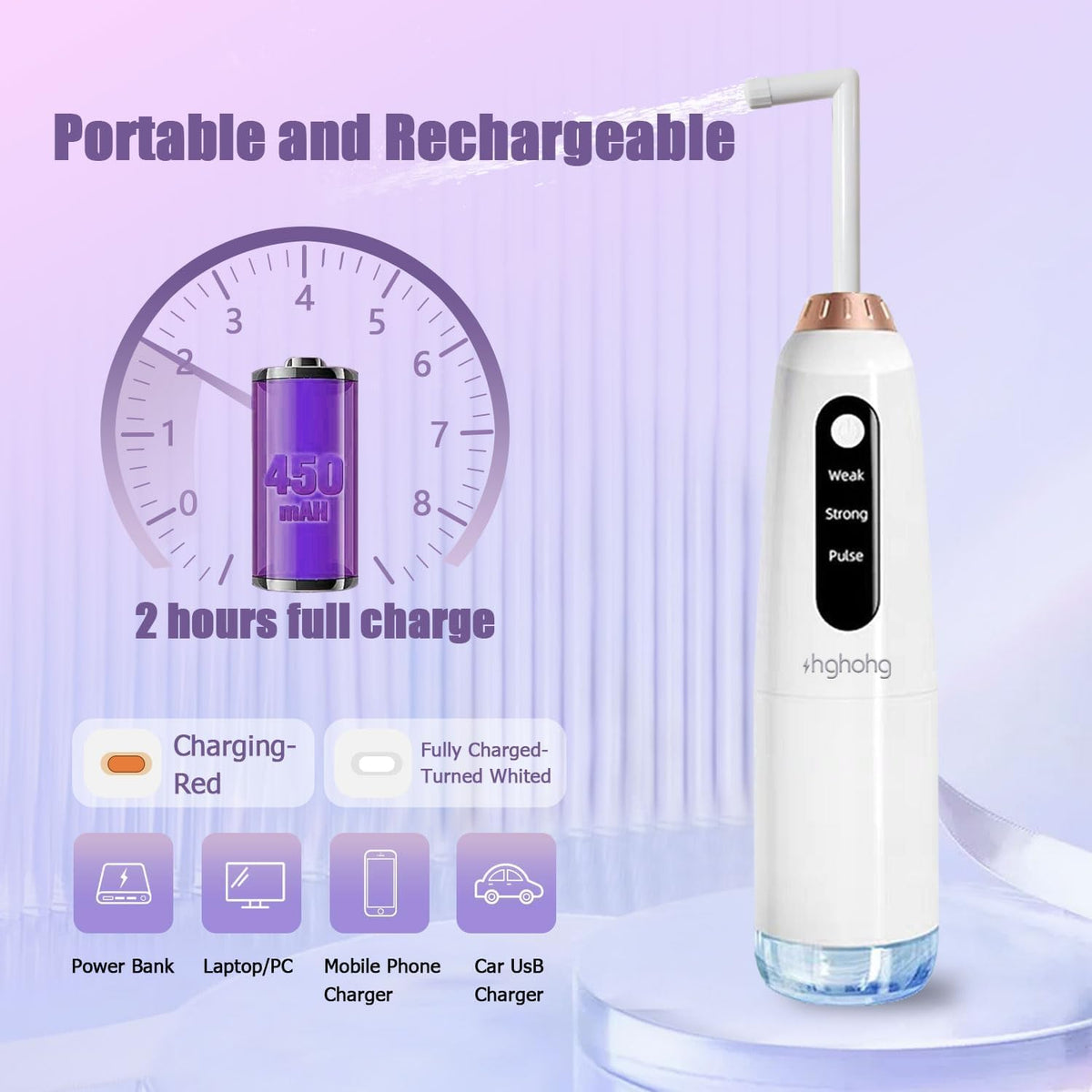 Portable Travel Electric Bidet - HGHOHG Official Imagery - 3