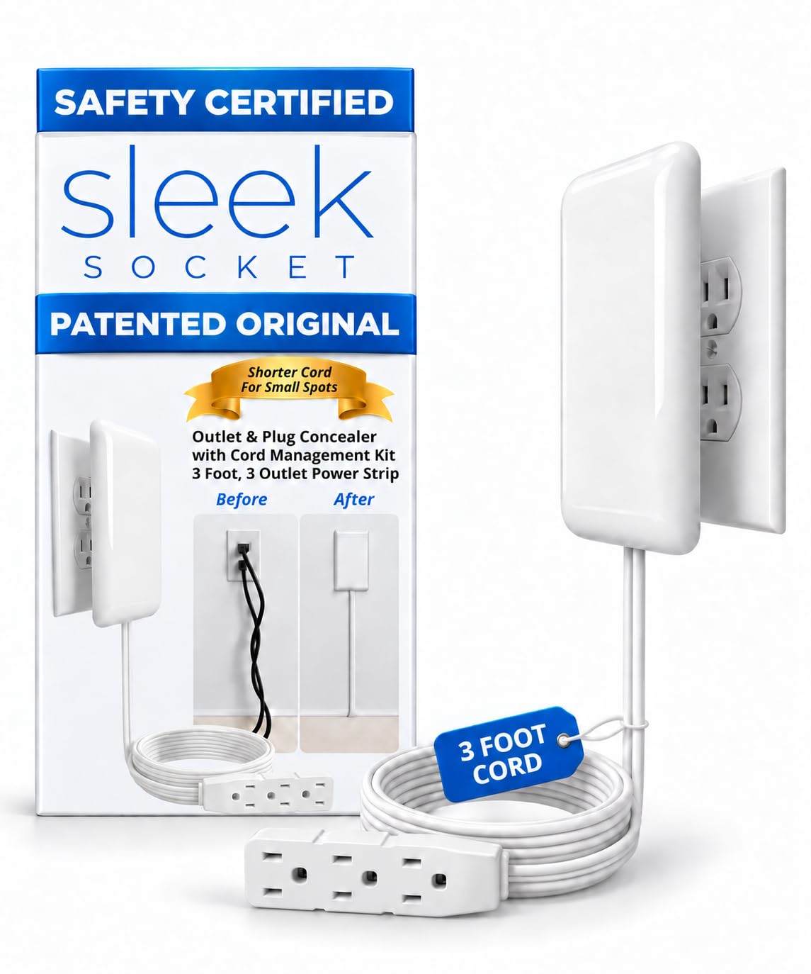 Smart Sleek Socket Universal Outlet Concealer with Wi Fi - sleek socket Official Imagery - 8