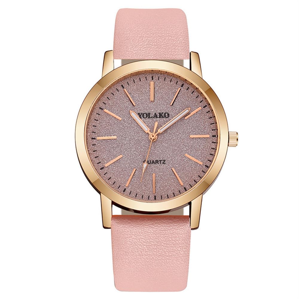 Women Wholesale 6 Pack Leather Band Watches Frosted Engraved - CdyBox Official Imagery - 6