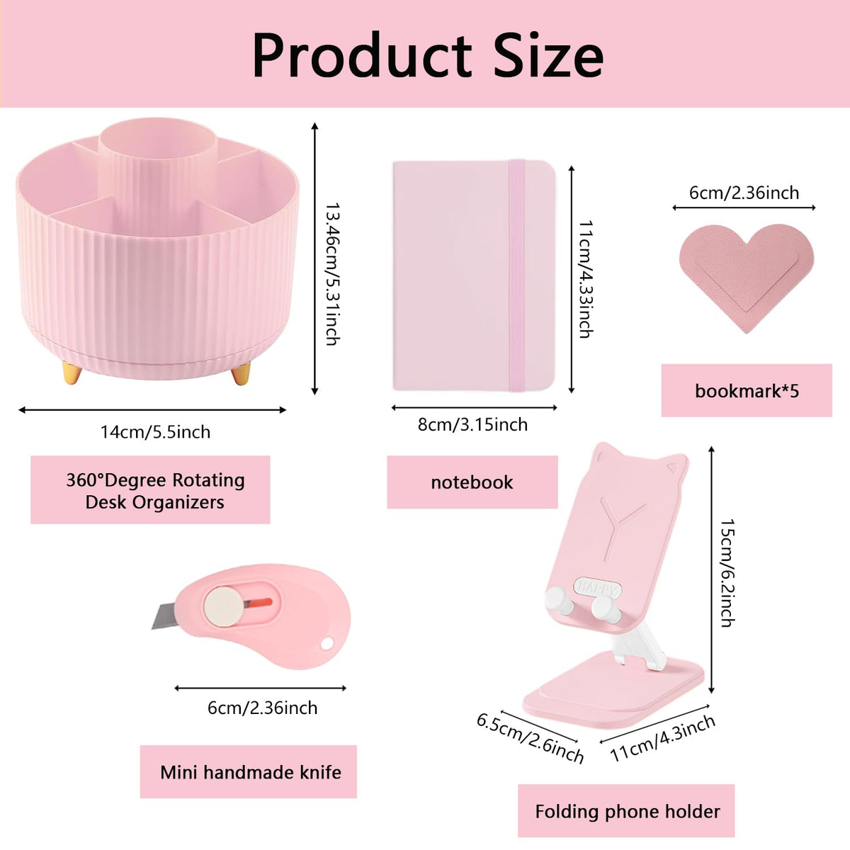 Office Supplies Pink Desk Accessories Desk Organizer Stapler - suniya Official Imagery - 4