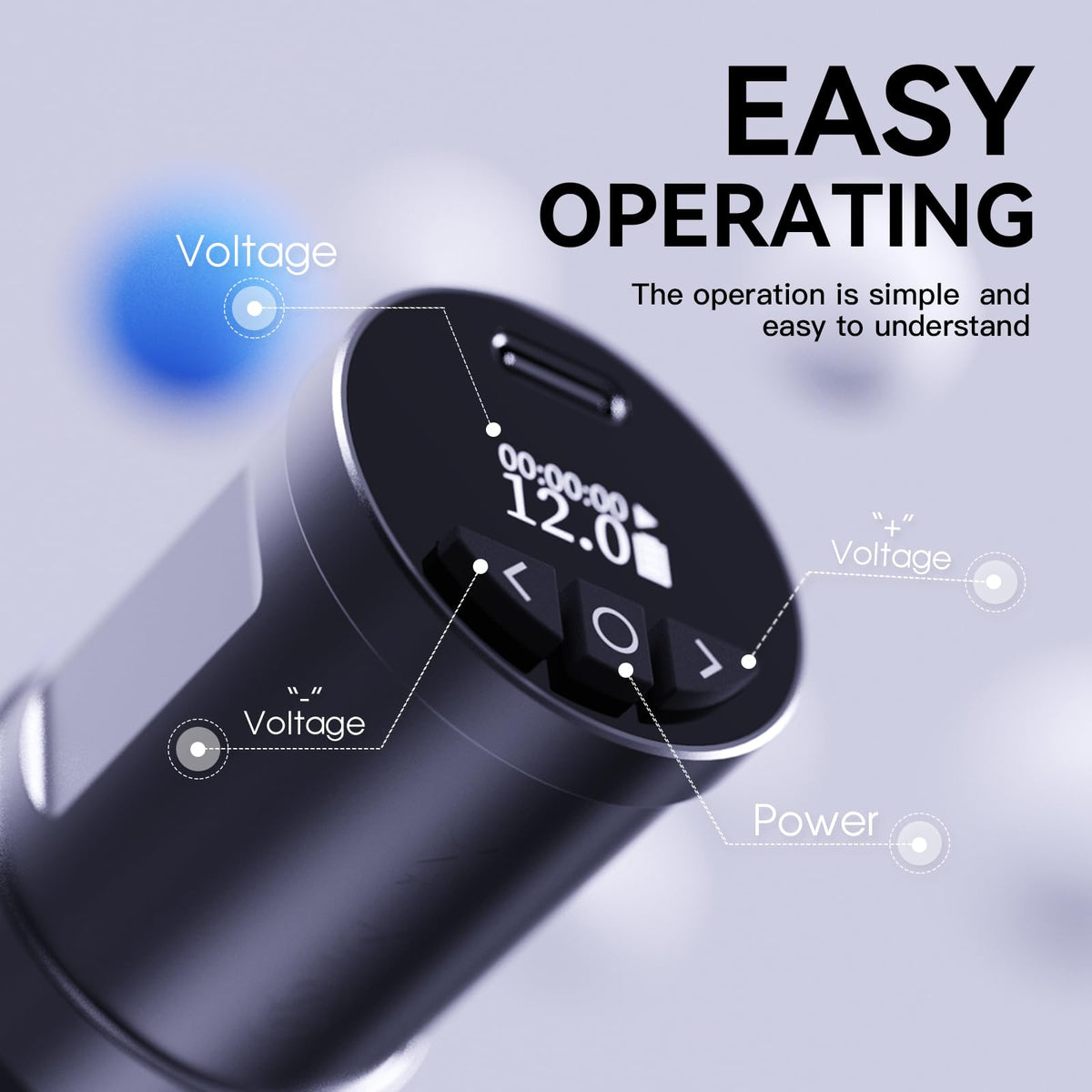 WJX W3 Wireless Tattoo Gun Kit 2 4 4 2mm Adjustable Stroke - WJX Official Imagery - 3