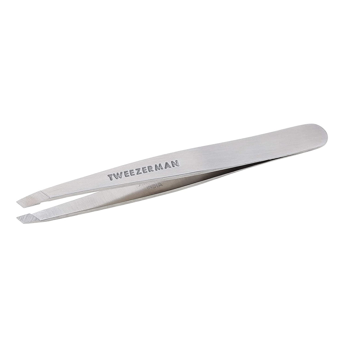 Tweezerman Stainless Steel Slant Tweezer for Eyebrows Silver - Tweezerman Official Imagery - 2