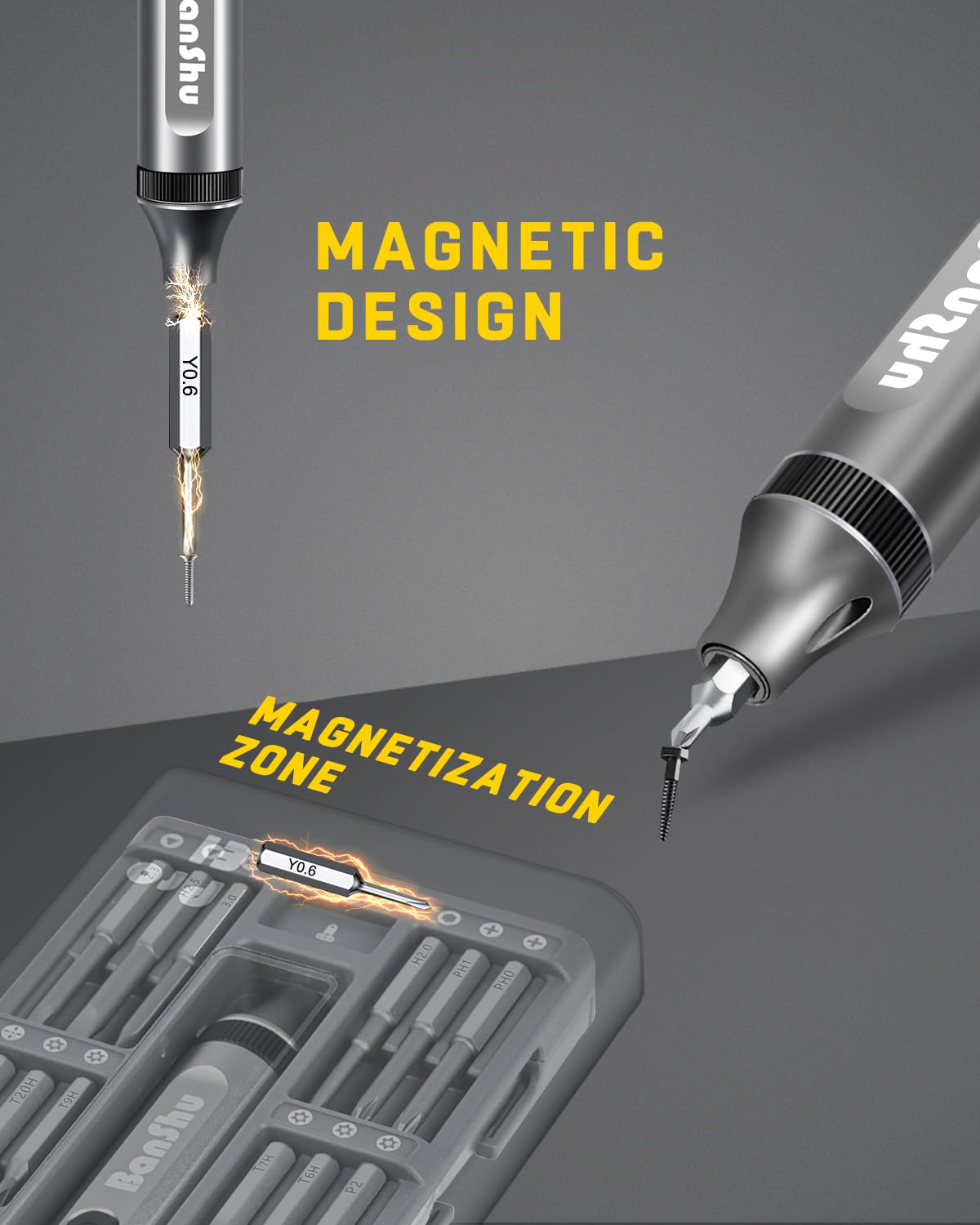 Banshu Mini Electric Screwdriver 52 in 1 Precision - Banshu Official Imagery - 6