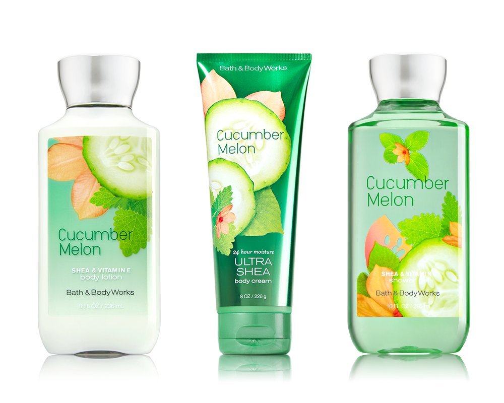 Bath Body Works Signature Collection Cucumber Melon 3 Piece - Bath & Body Works Official Imagery - 2