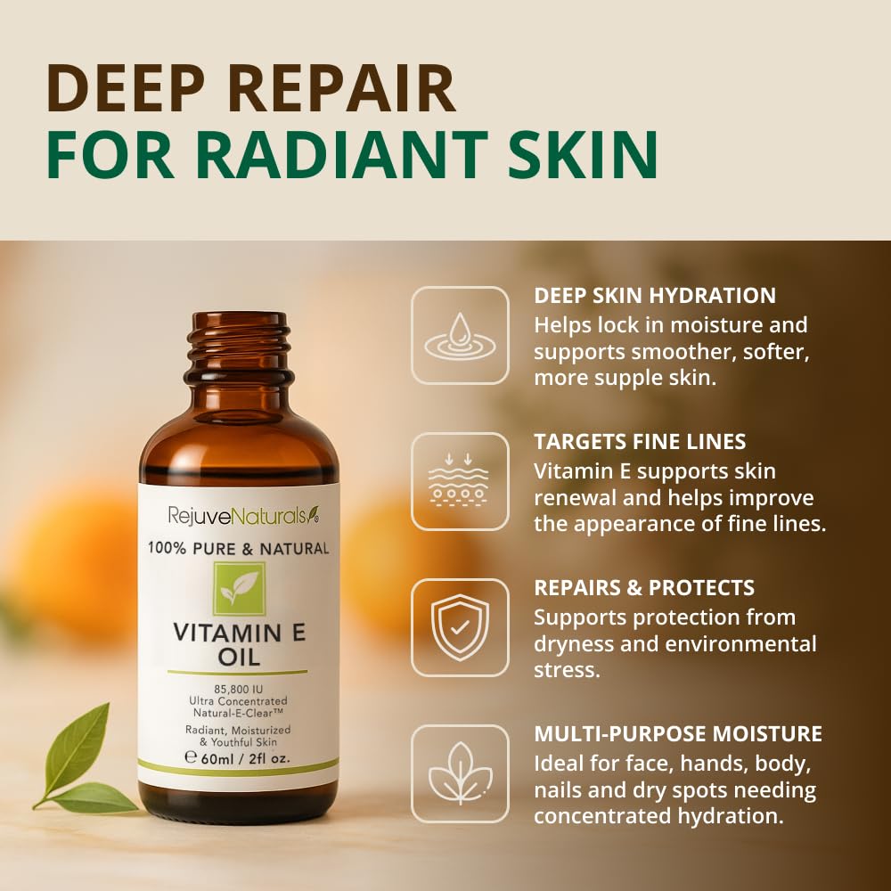 Vitamin E Oil - RejuveNaturals Official Imagery - 3